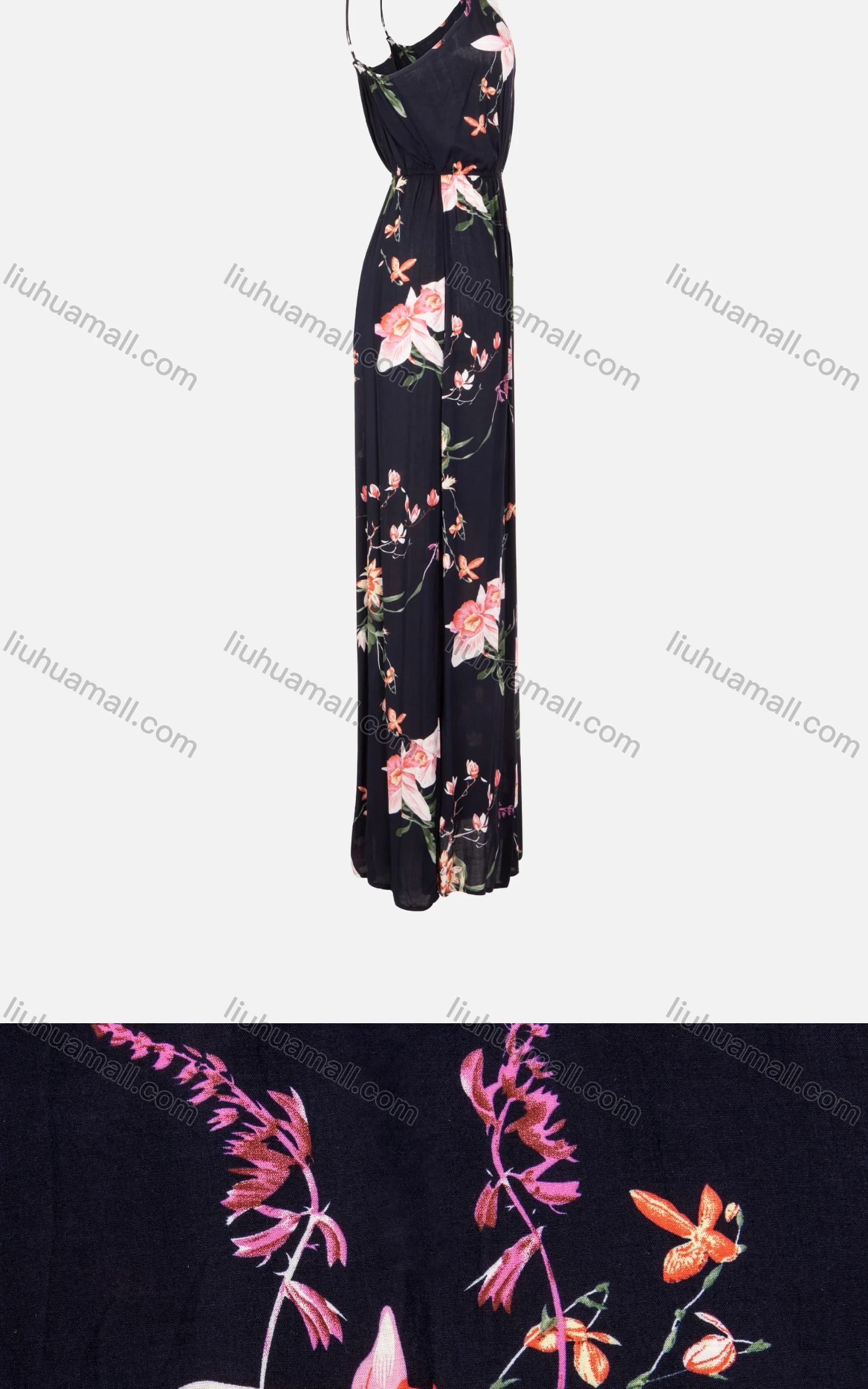 Wholesale Women's Spring Spaghetti Strap Floral Print Cami Dress - Liuhuamall