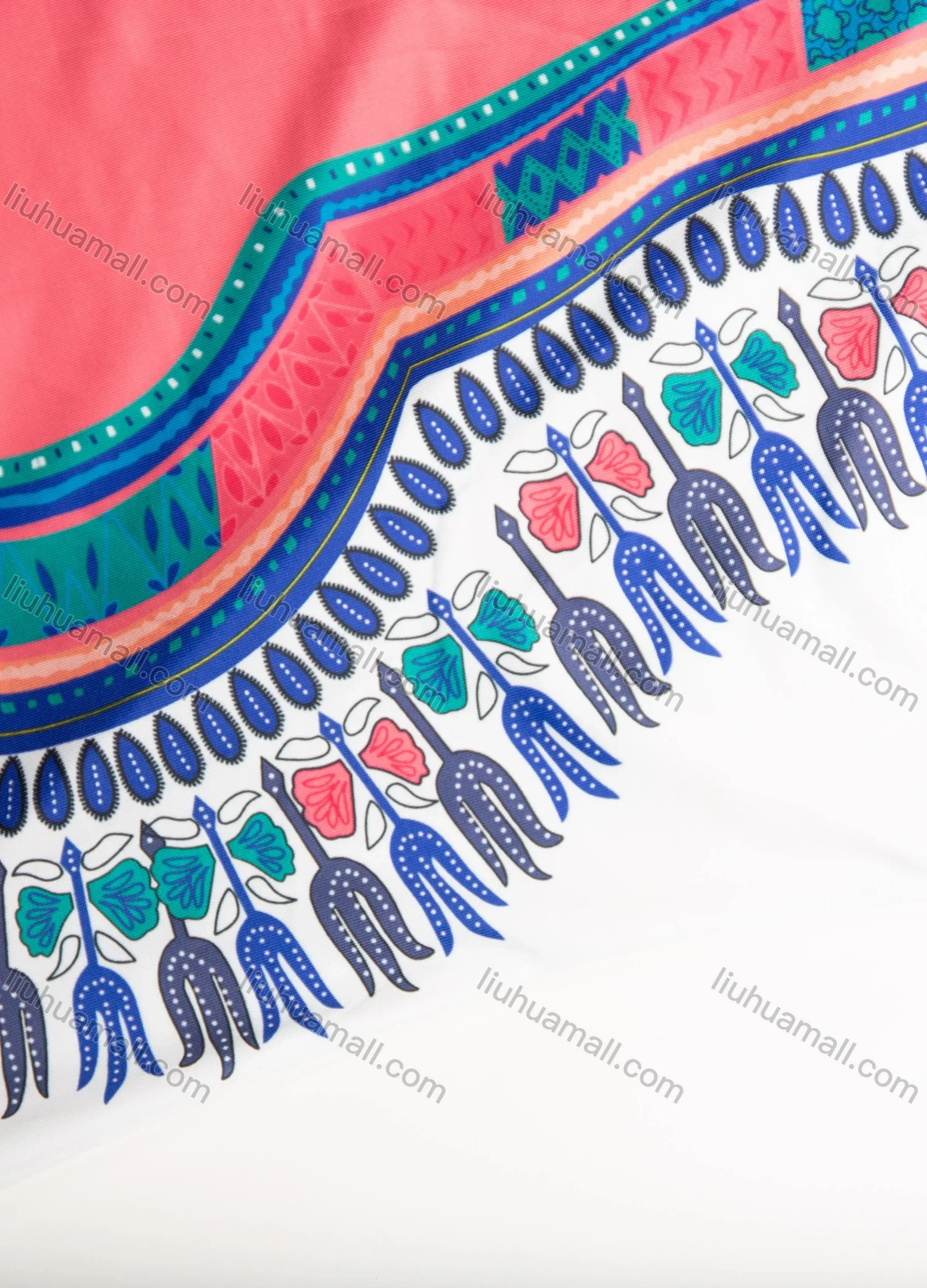 Wholesale Women's African Vintage Round Neck Plus Size Milk Silk Tribal Print 2 Piece Set - Liuhuamall