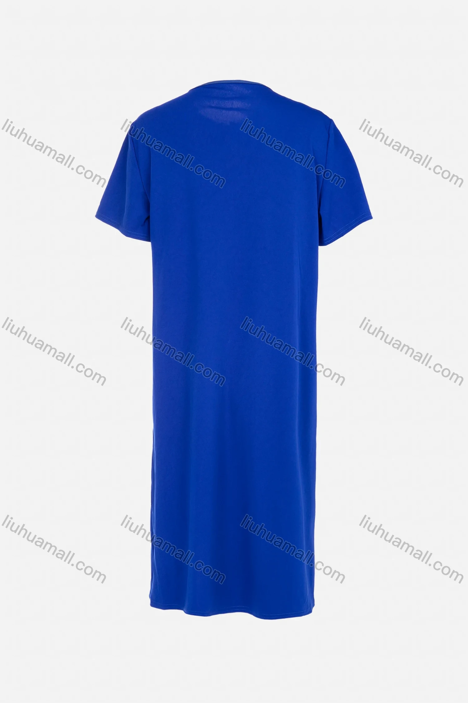 Wholesale Women's African Short Sleeve Round Neck Plss Size Butterfly Vintage Print Pearl Decor Midi T-shirt Dress - Liuhuamall