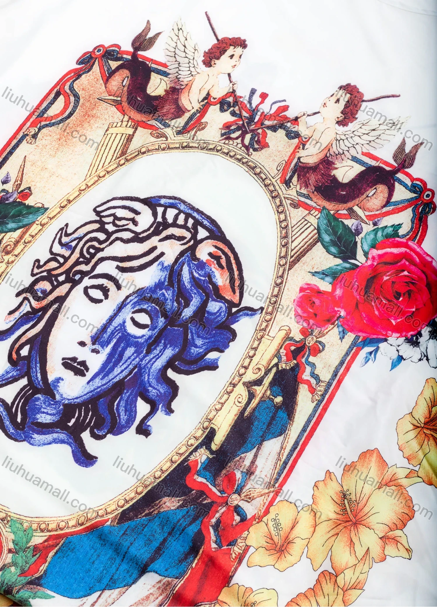 Wholesale Women's African Bat Sleeve Boat Neck Vintage Print Plus Size Maxi Kaftan Dress - Liuhuamall