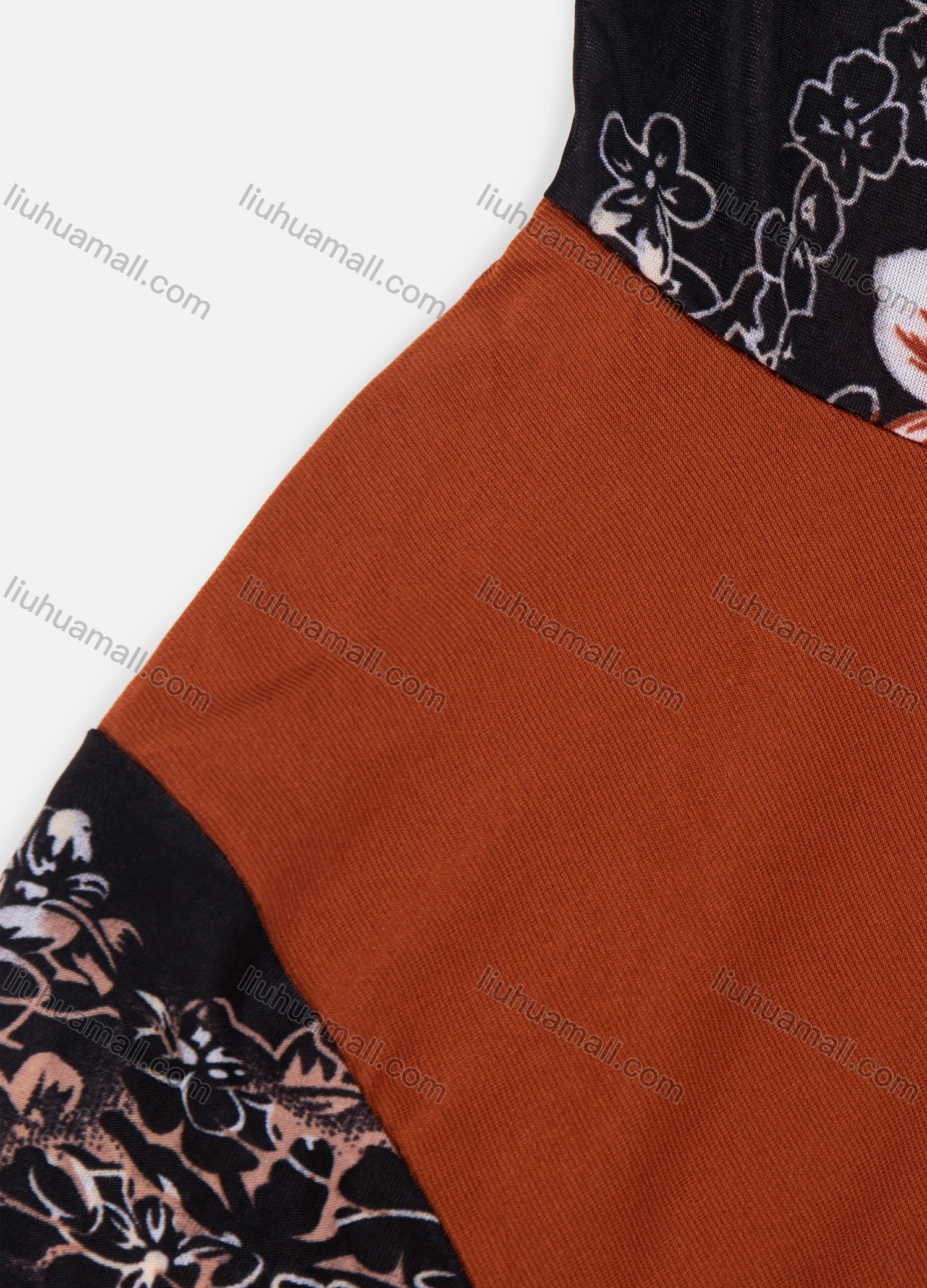 Wholesale Women's Muslim Islamic Modest Splicing Floral Print Prayer Floor Length Abaya Dress With Hijab 2 Pieces Set - Liuhuamall