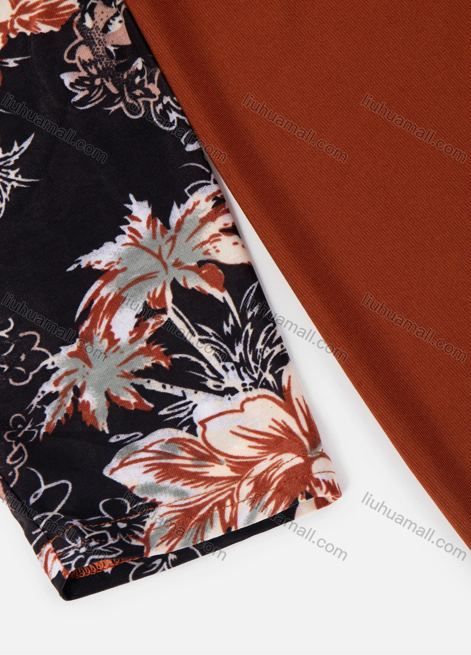 Wholesale Women's Muslim Islamic Modest Splicing Floral Print Prayer Floor Length Abaya Dress With Hijab 2 Pieces Set - Liuhuamall