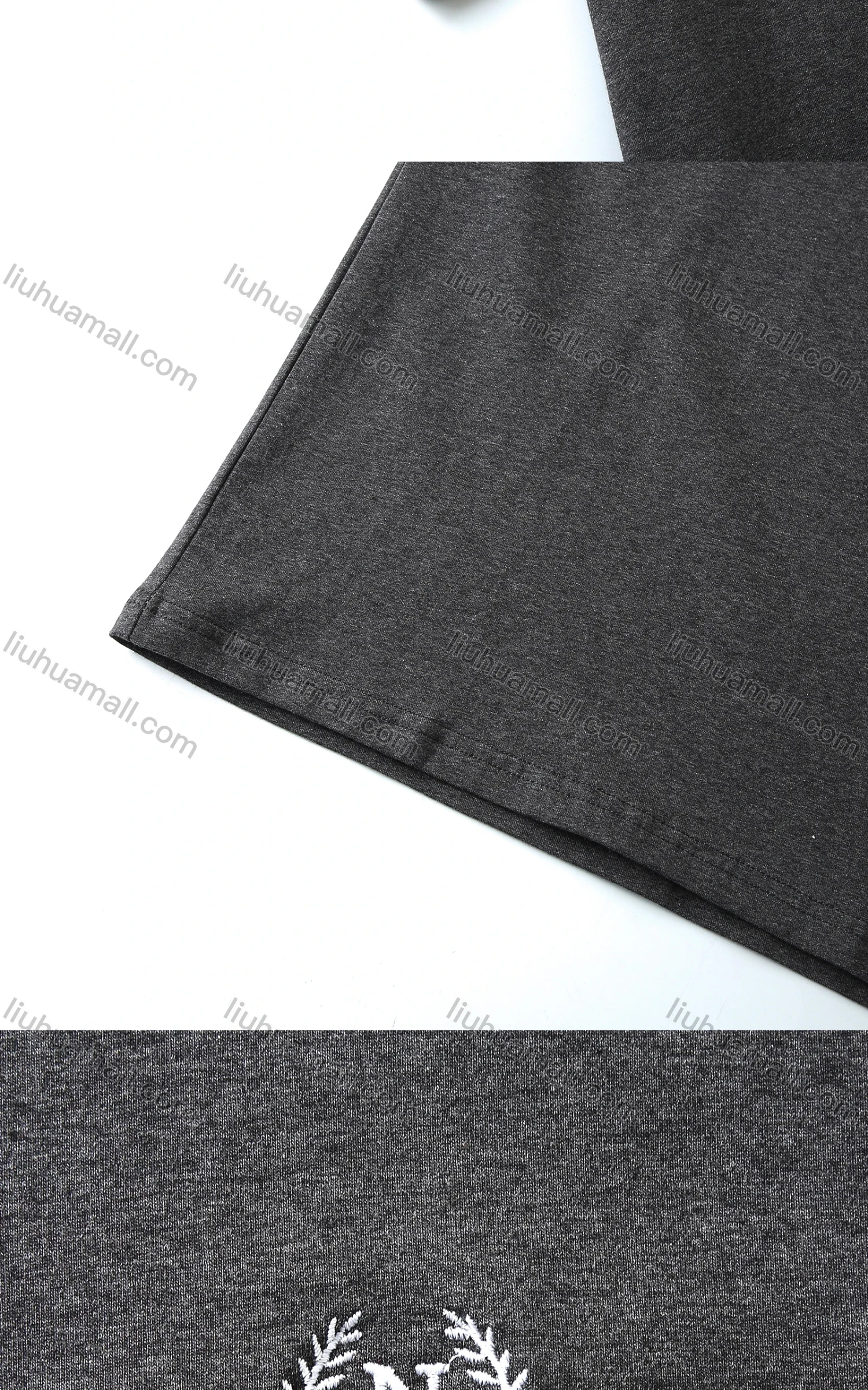 Wholesale Men's Classic Round Neck Plain Embroidered Short Sleeve T Shirt - Liuhuamall