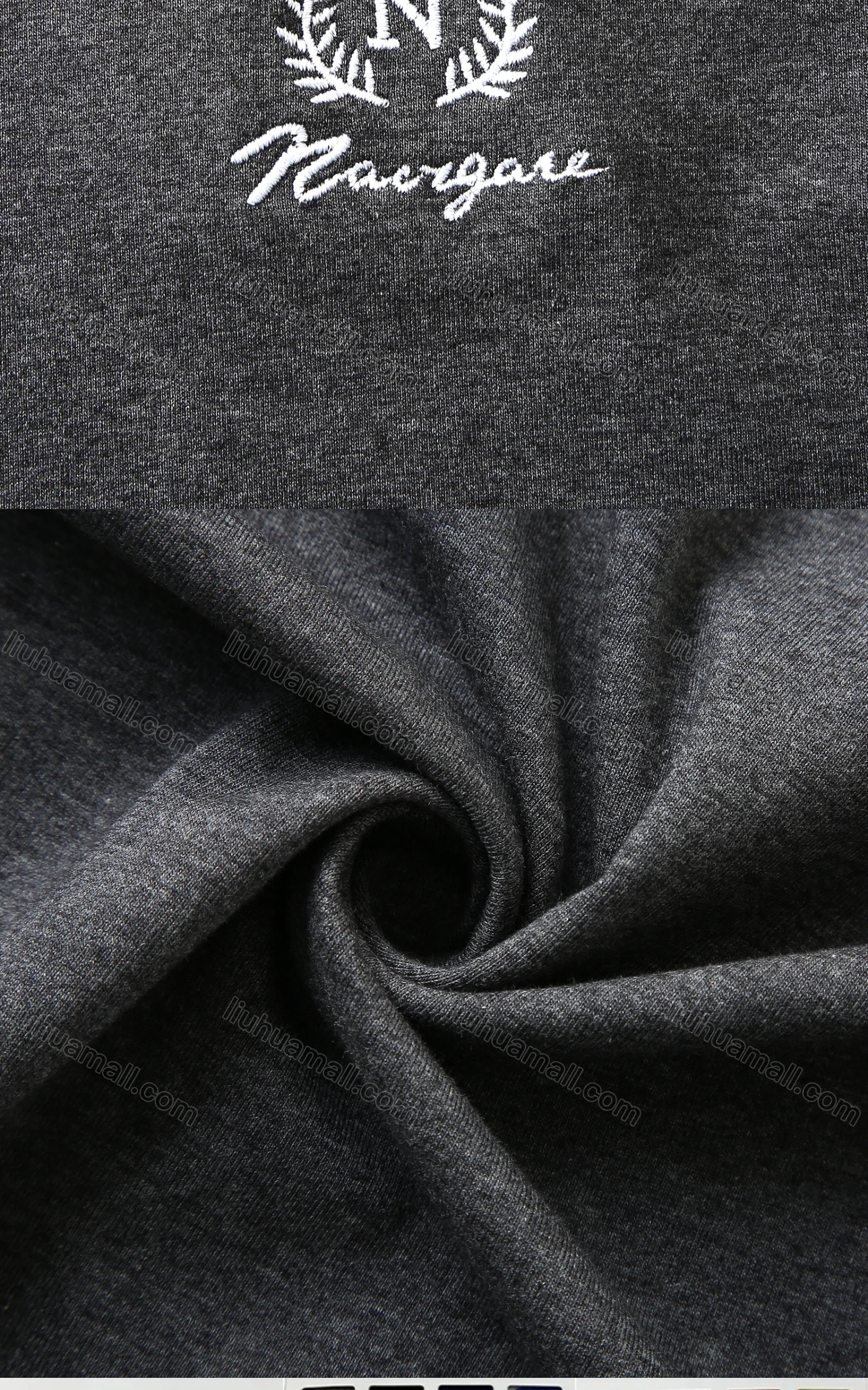 Wholesale Men's Classic Round Neck Plain Embroidered Short Sleeve T Shirt - Liuhuamall