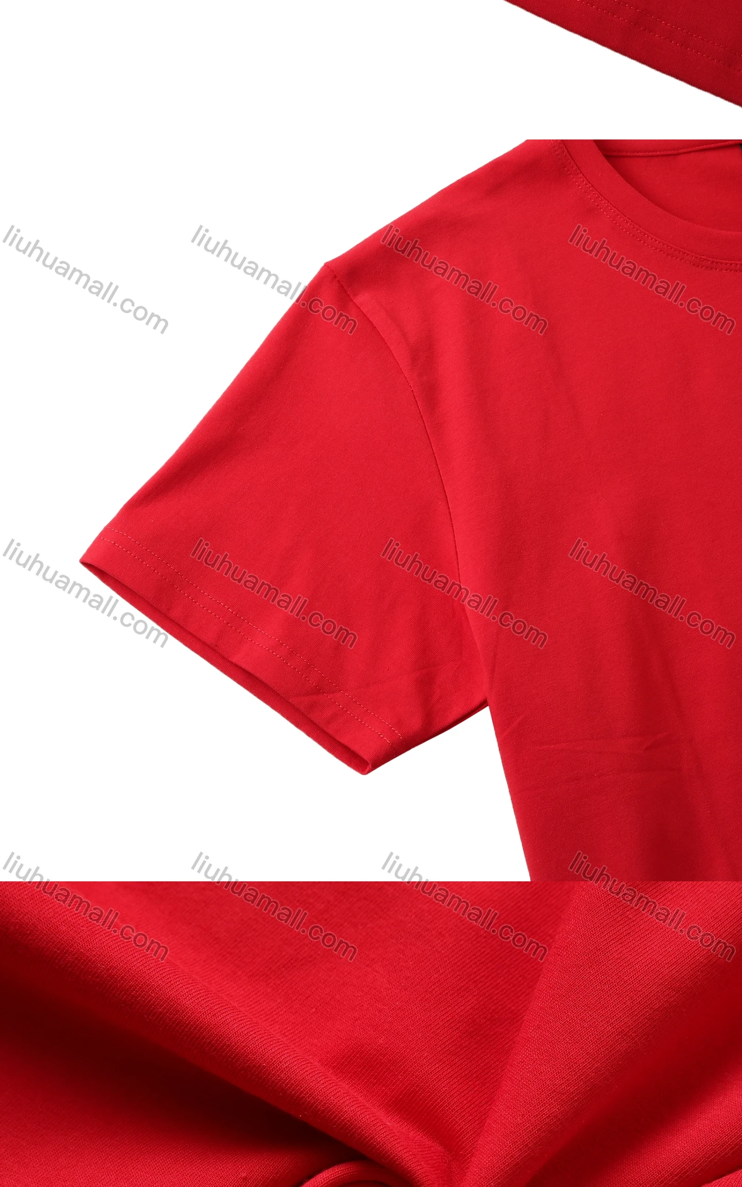 Wholesale Men's Classic Round Neck Plain Embroidered Short Sleeve T Shirt - Liuhuamall