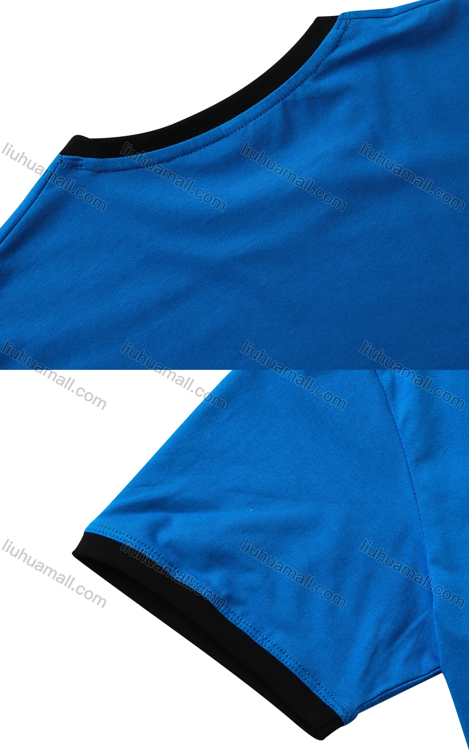 Wholesale Men's Cotton Short Sleeve Contrast Casual Style T Shirt - Liuhuamall