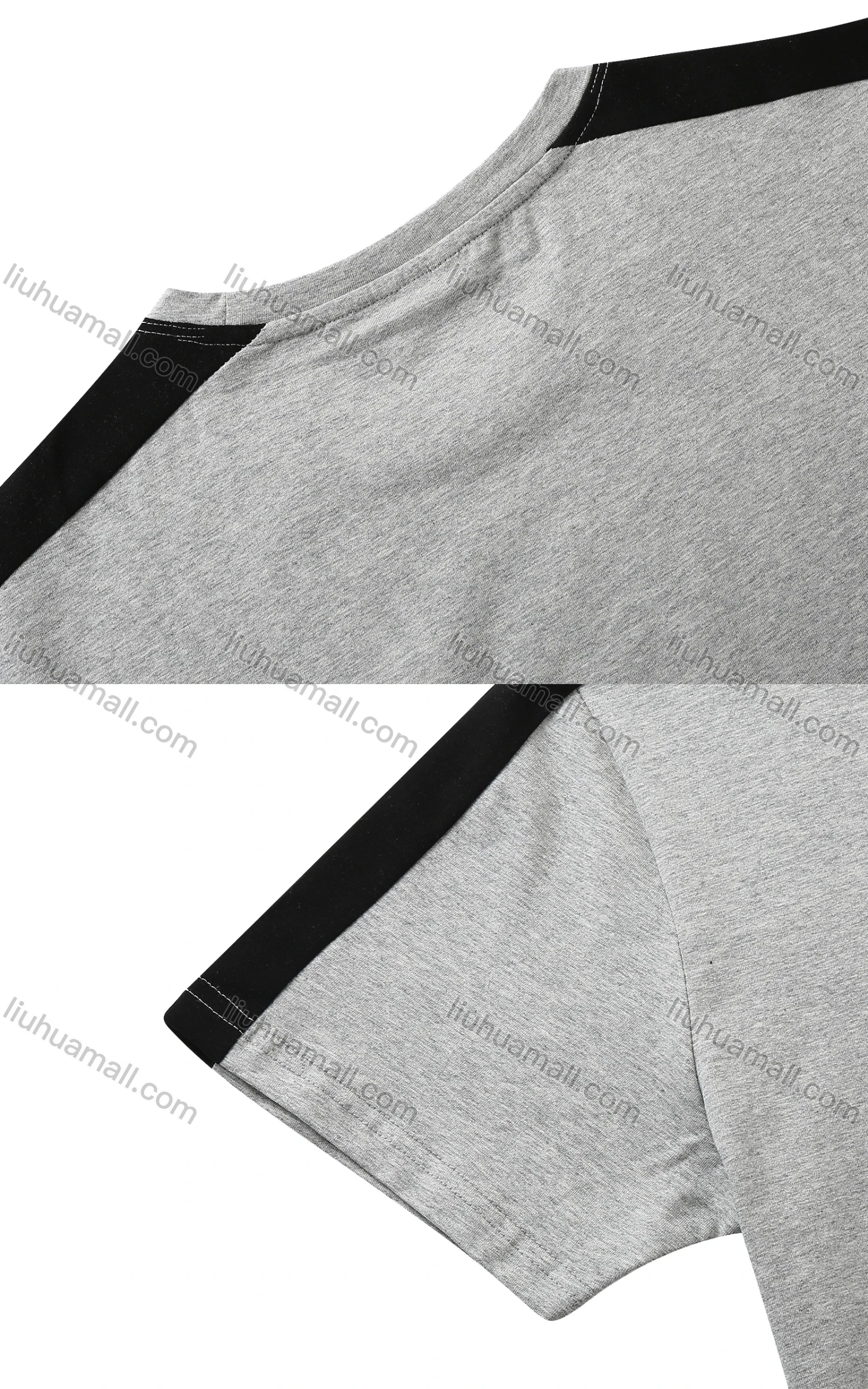 Wholesale Men's Short Sleeve Cotton Colorblock Casual T Shirt - Liuhuamall