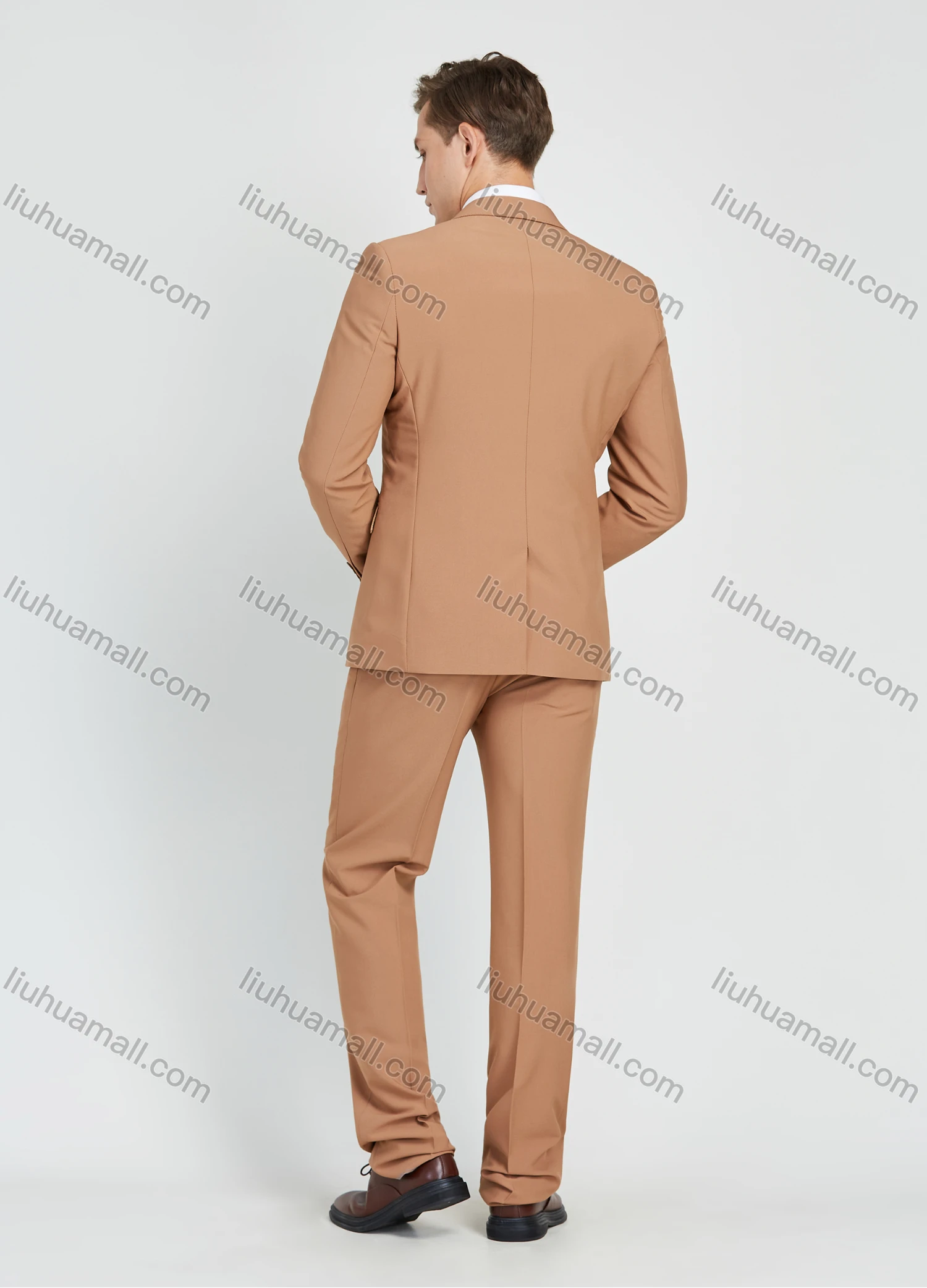 Wholesale Men's Formal Single Breasted Plain Suit Jacket 2 Piece Set - Liuhuamall