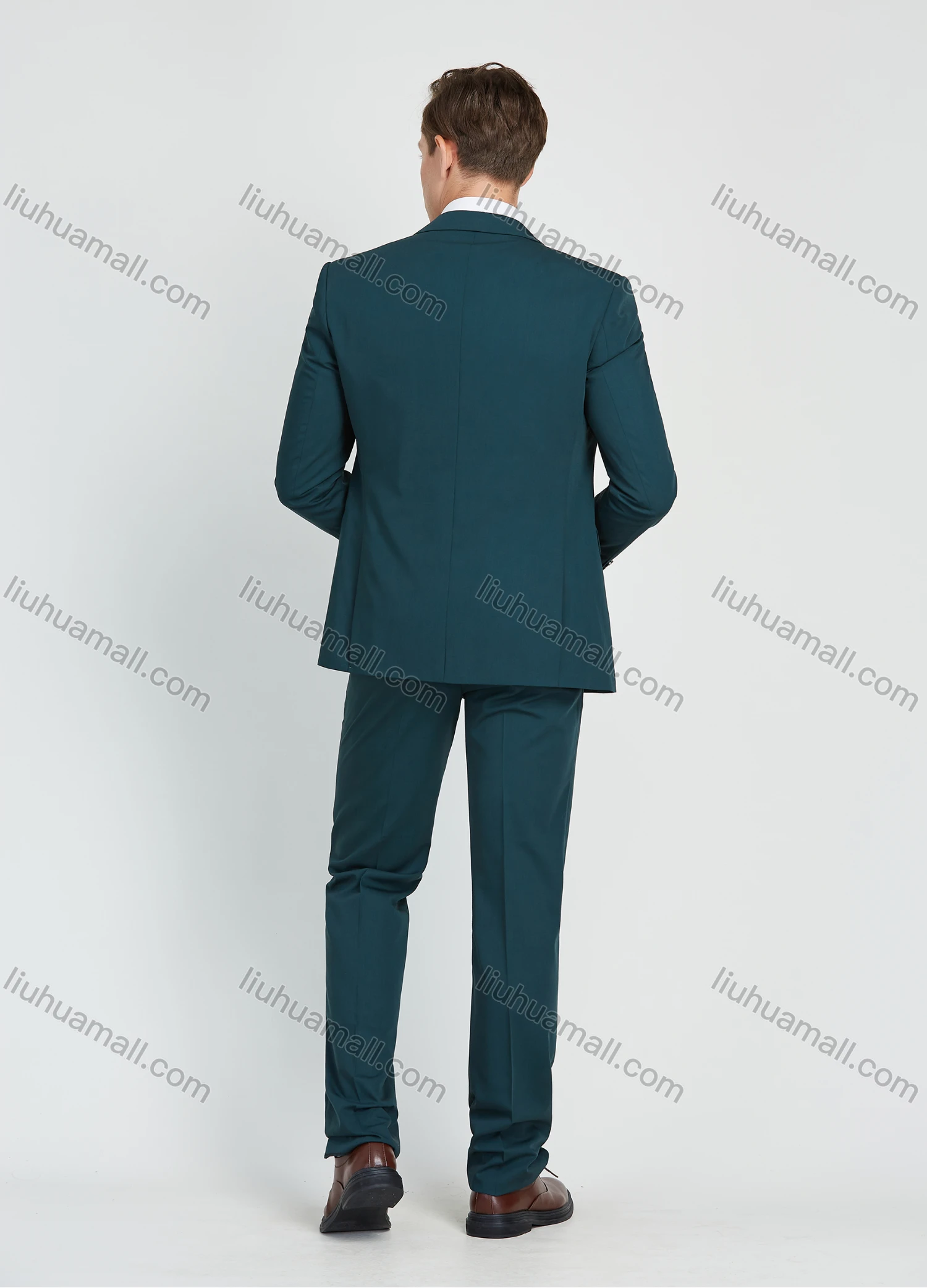 Wholesale Men's Formal Single Breasted Plain Suit Jacket 3 Piece Set - Liuhuamall