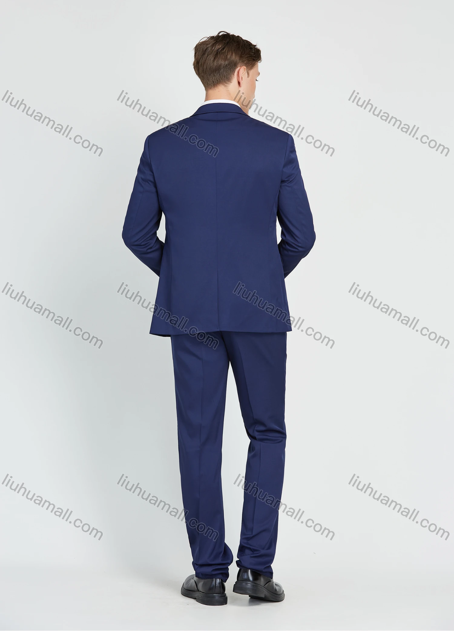 Wholesale Men's Formal Single Breasted Plain Suit Jacket 3 Piece Set - Liuhuamall