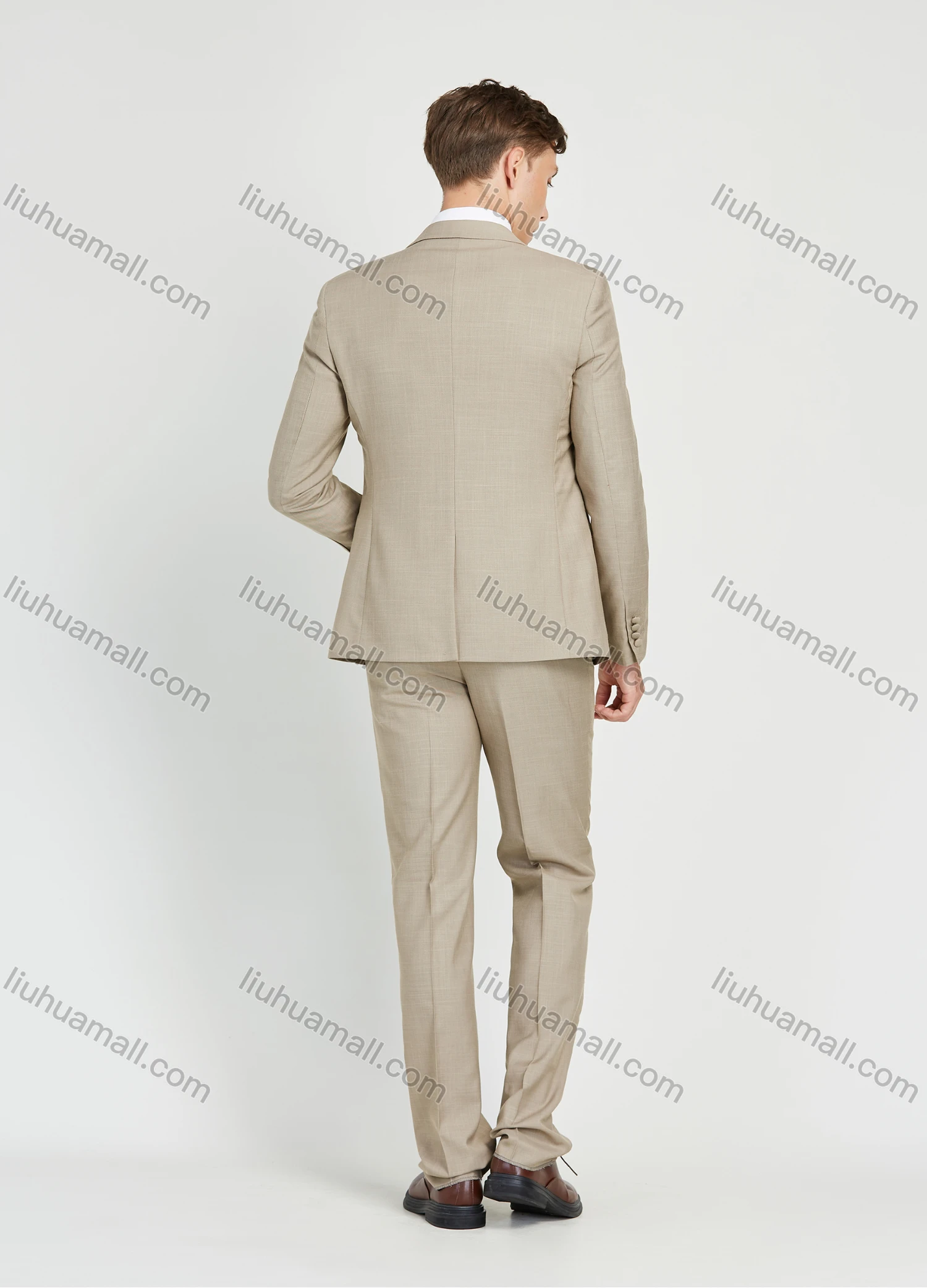 Wholesale Men's Formal Single Breasted Plain Suit Jacket 3 Piece Set - Liuhuamall