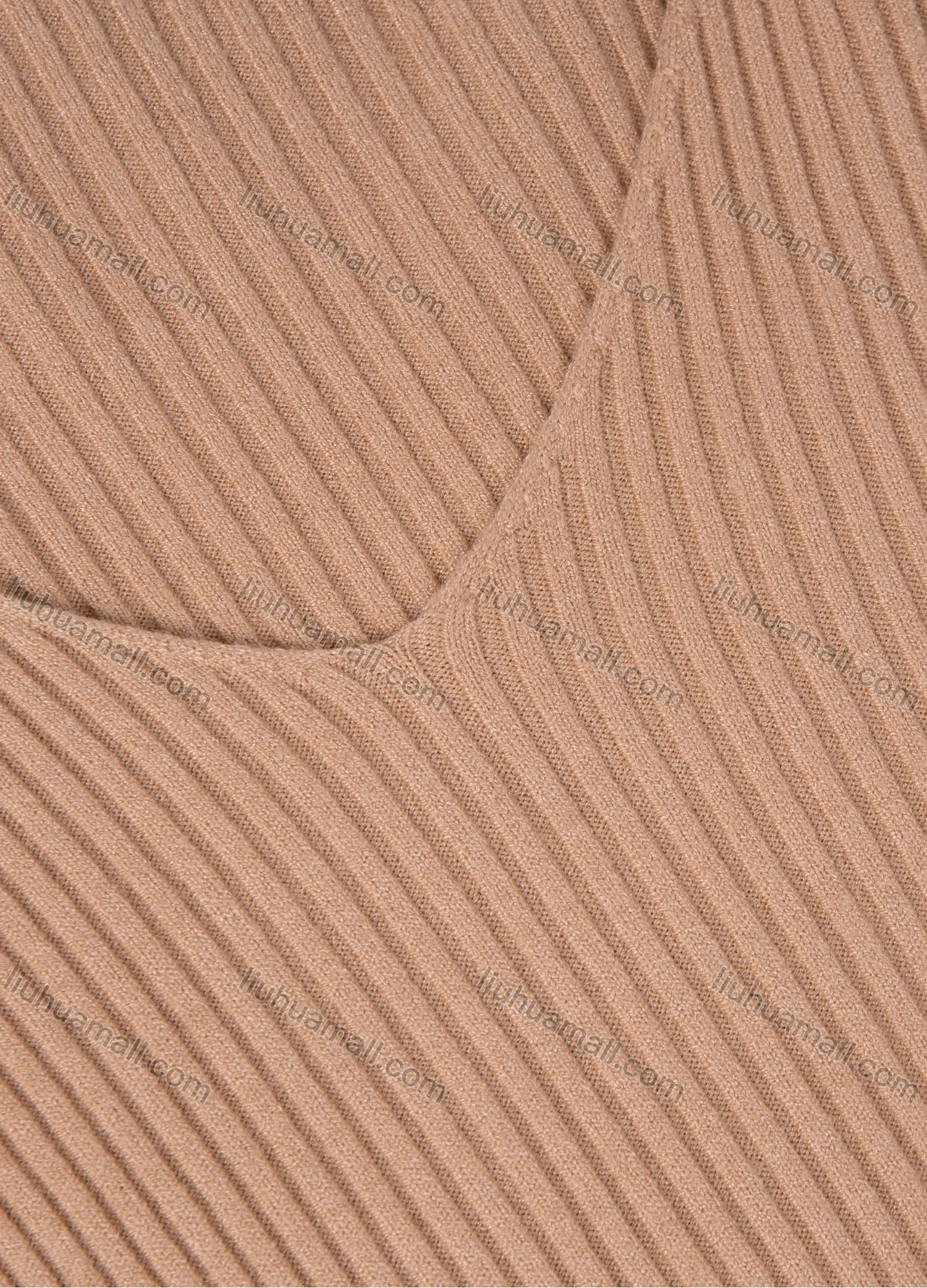 Wholesale Women's Casual V Neck Long Sleeve Slim Fit Rib-Knit Top - Liuhuamall