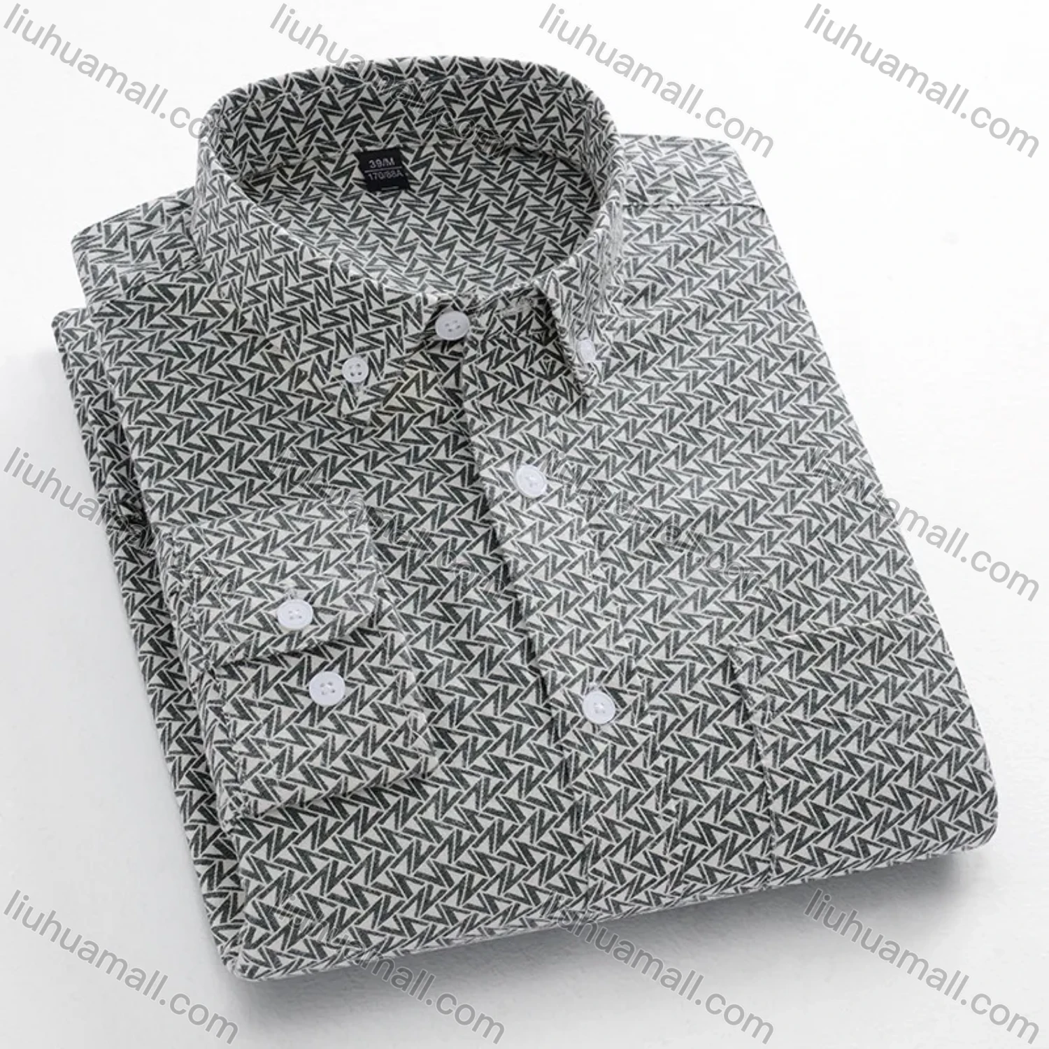 Wholesale Men's Collared Floral Print Long Sleeve Button Down Casual Shirt - Liuhuamall