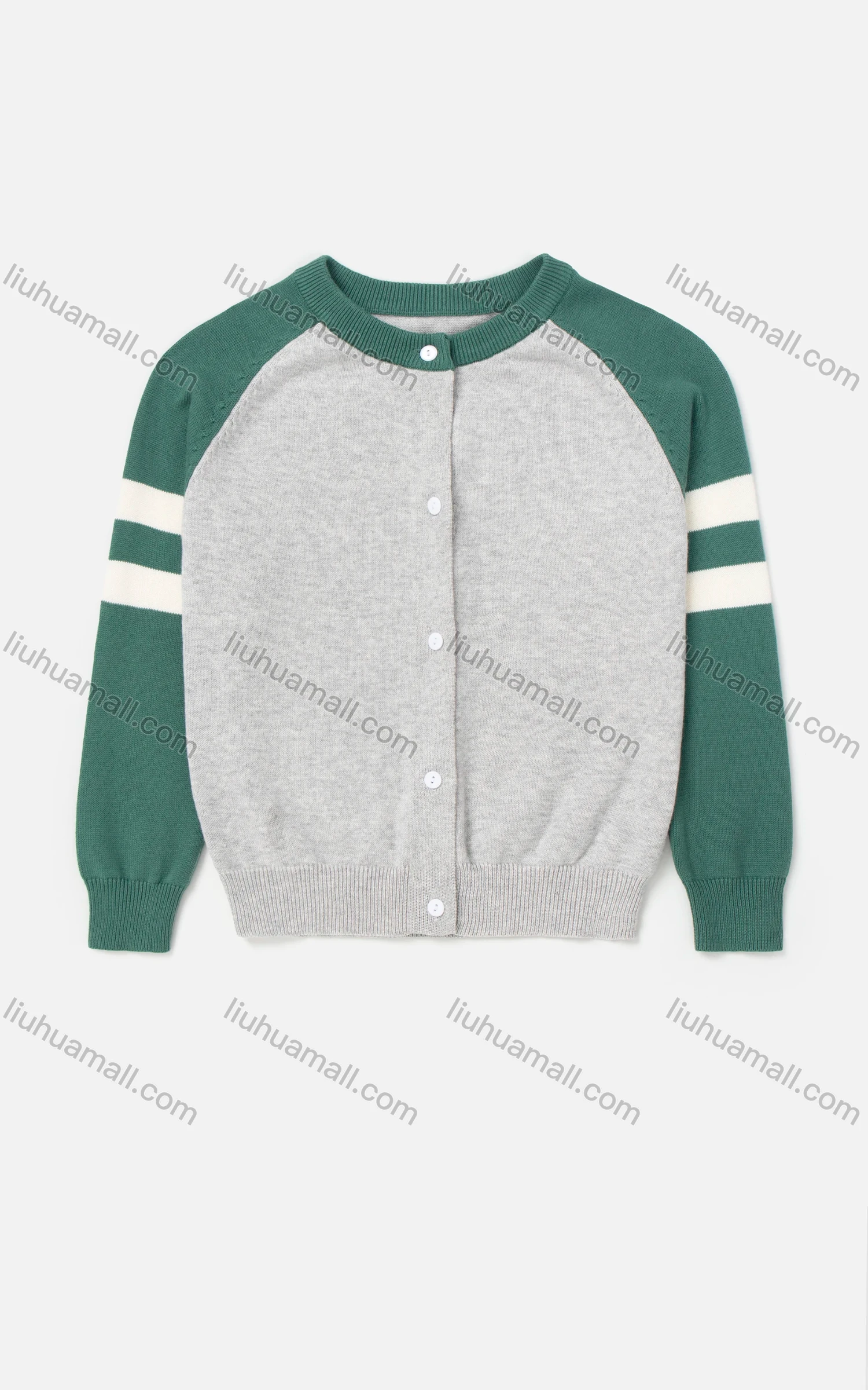 Wholesale Boys' Casual Button Front Long Sleeve Striped Rib-Knit Cardigan - Liuhuamall