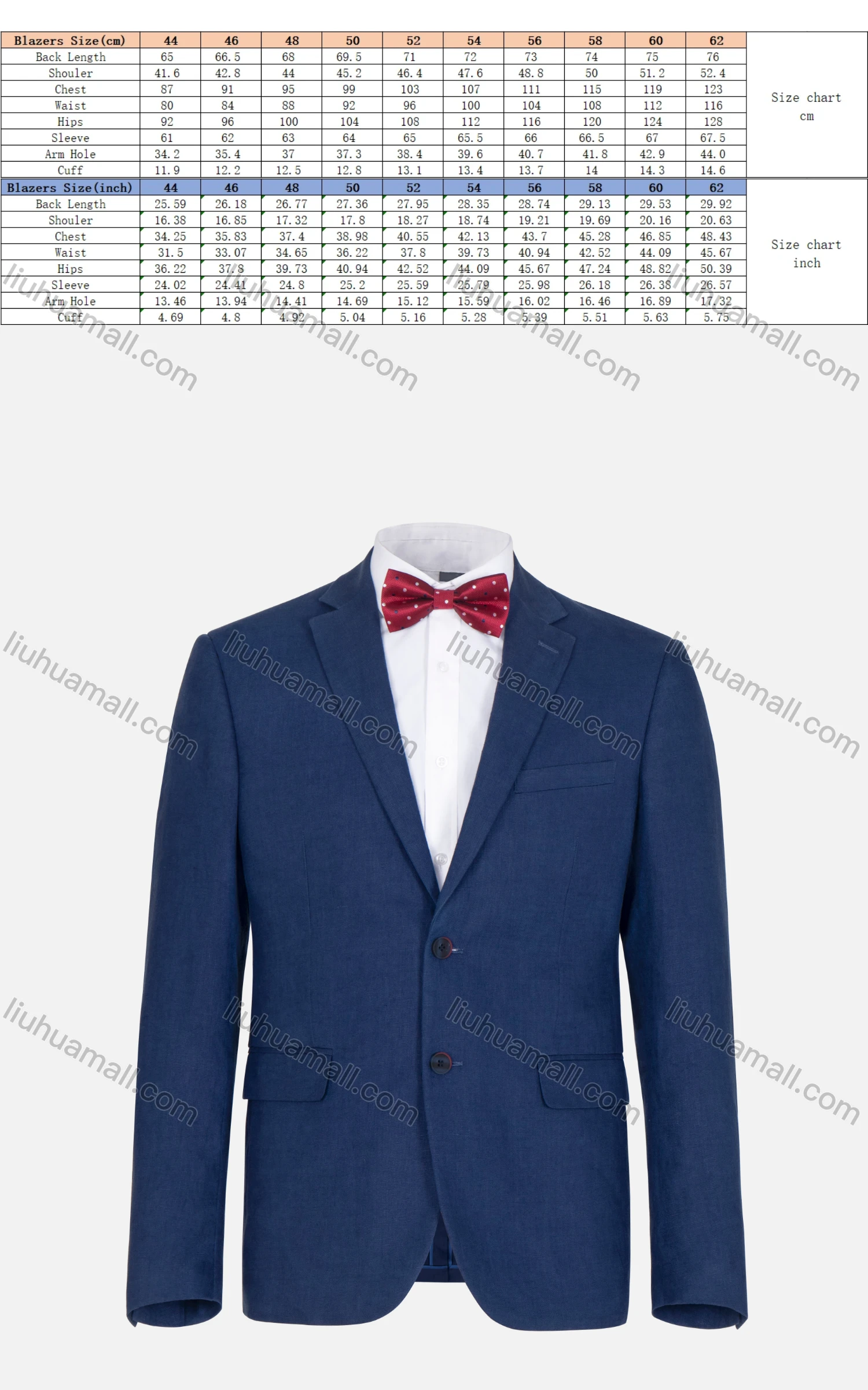 Wholesale Men's Basics Slim Fit Plain Lapel Pockets Single Breasted Blazer Jackets - Liuhuamall