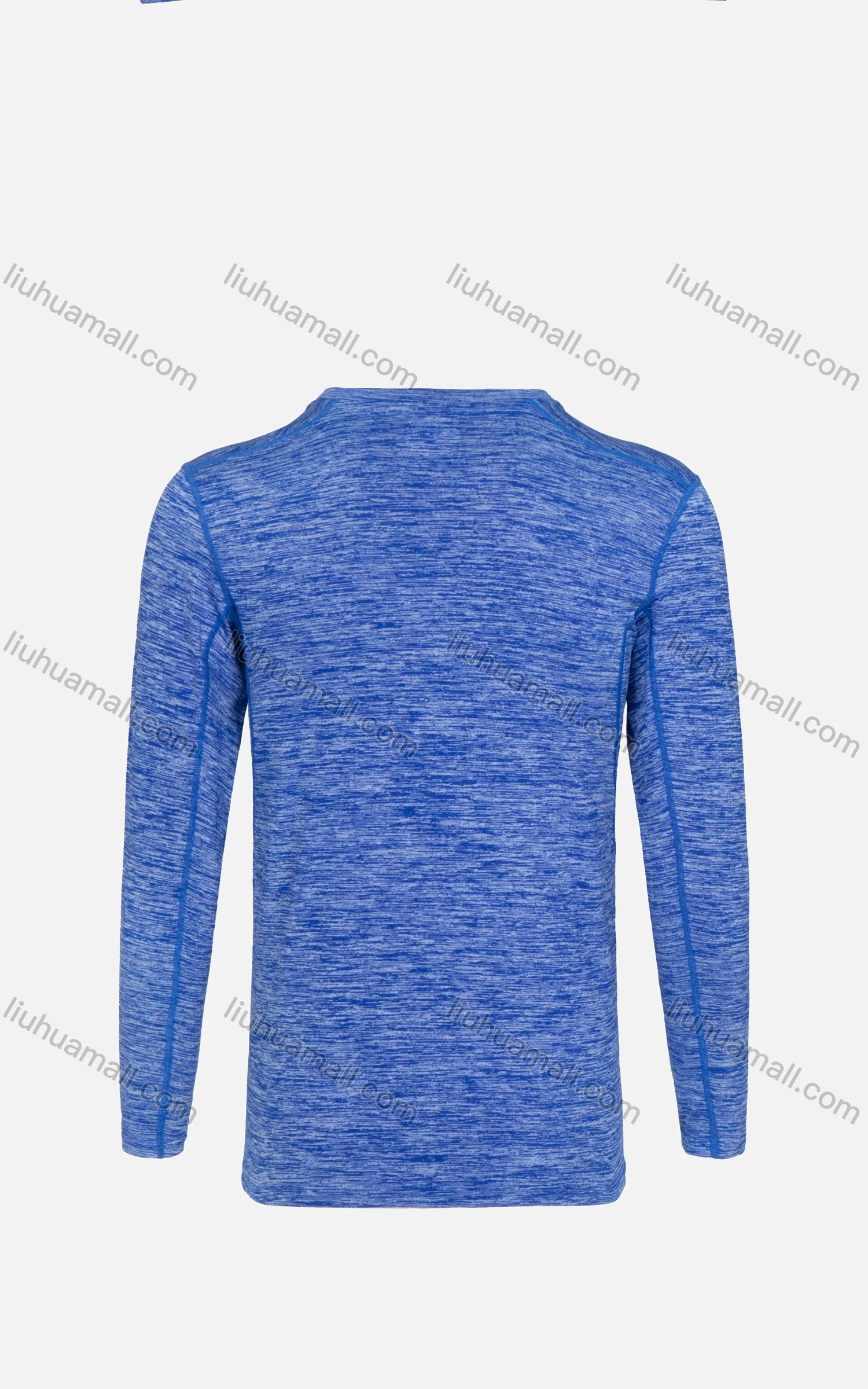 Wholesale Men's Athletic Plain Quick Dry Fitted Crew Neck Long Sleeve Tee - Liuhuamall