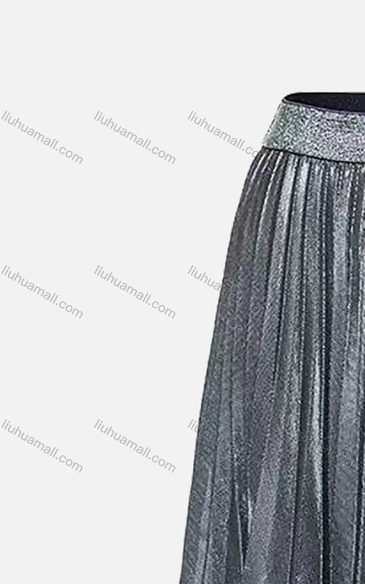 Wholesale Women's Glitters Pleated Elastic Waist Maxi Skirt - Liuhuamall
