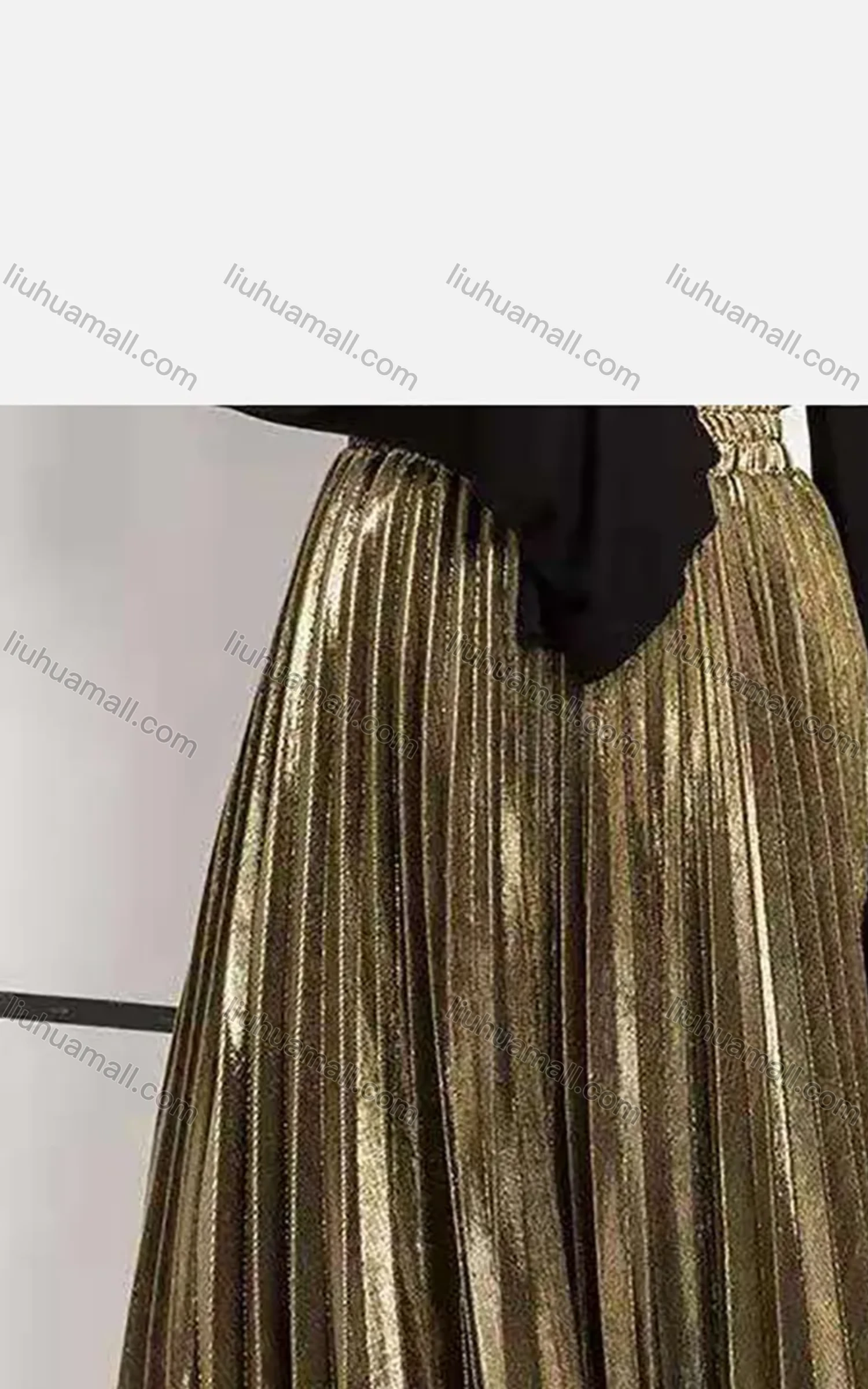 Wholesale Women's Glitters Pleated Elastic Waist Maxi Skirt - Liuhuamall