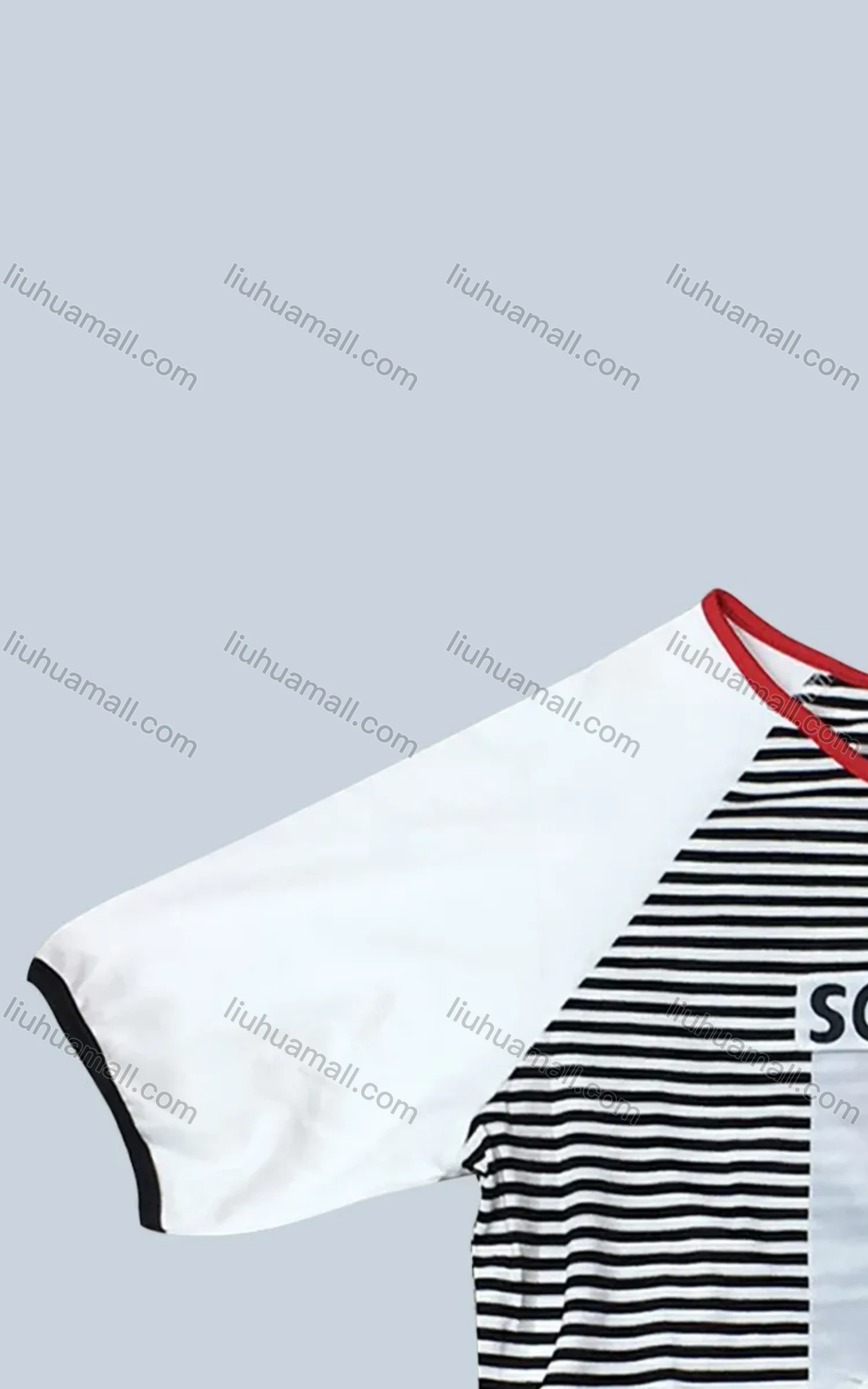 Wholesale Women's Striped Figure Graphic 3D Floral Notch Sleeve Tee - Liuhuamall