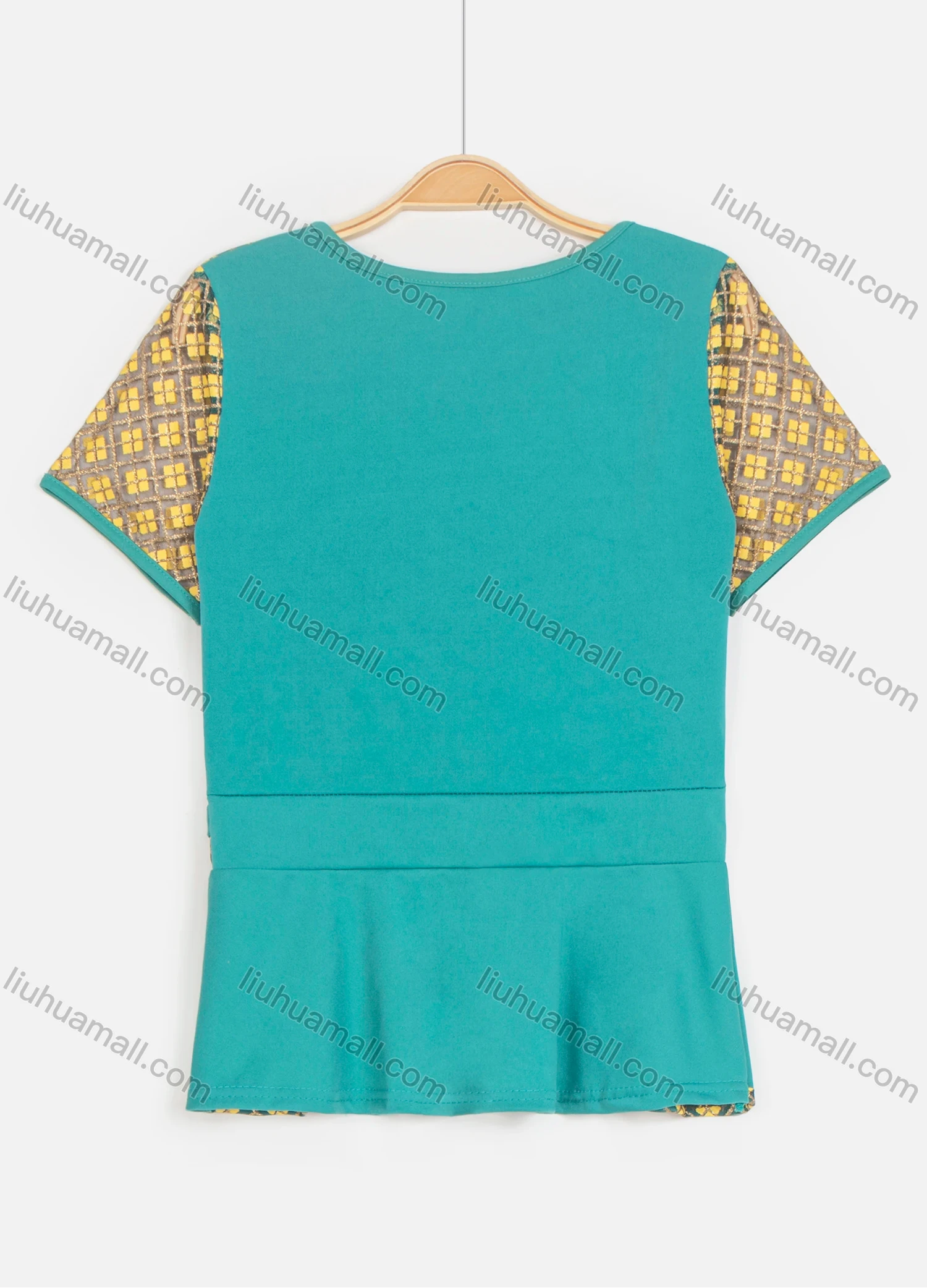 Wholesale Women's Elegant Short Sleeve Blouse With Mermaid Hem Skirt 2 Piece Set - Liuhuamall