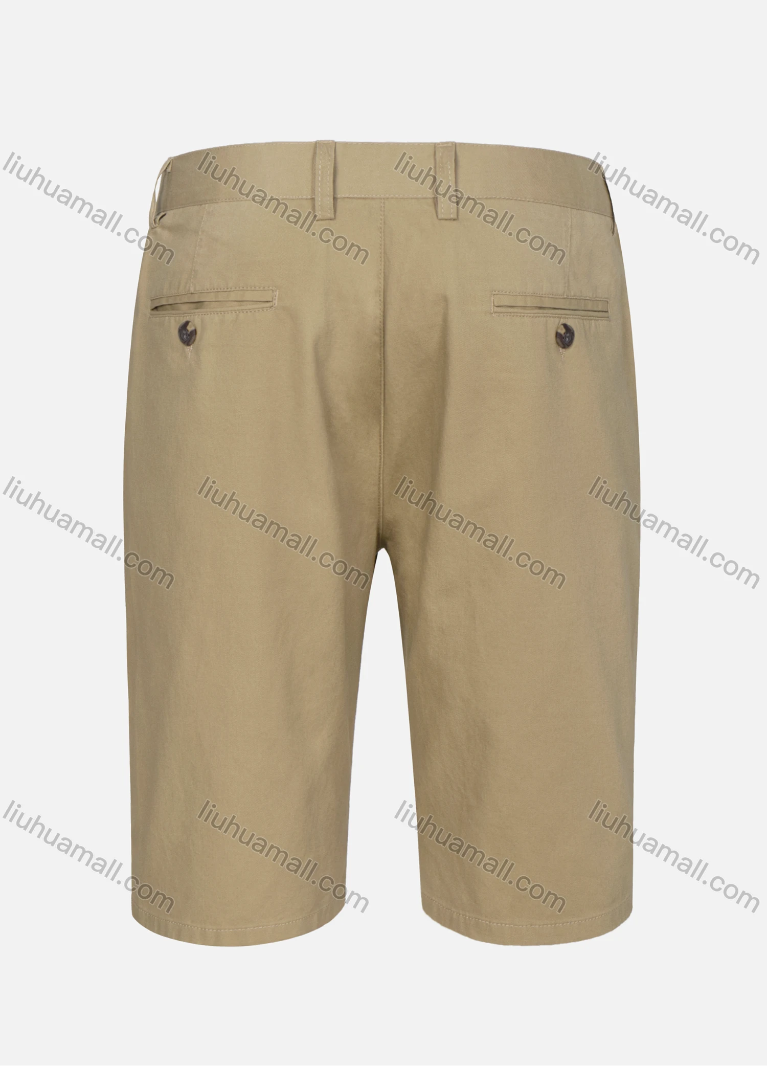 Wholesale Men's 100%Cotton Slant Pocket Zipper Fly Button Plain Casual Shorts 038# - Liuhuamall