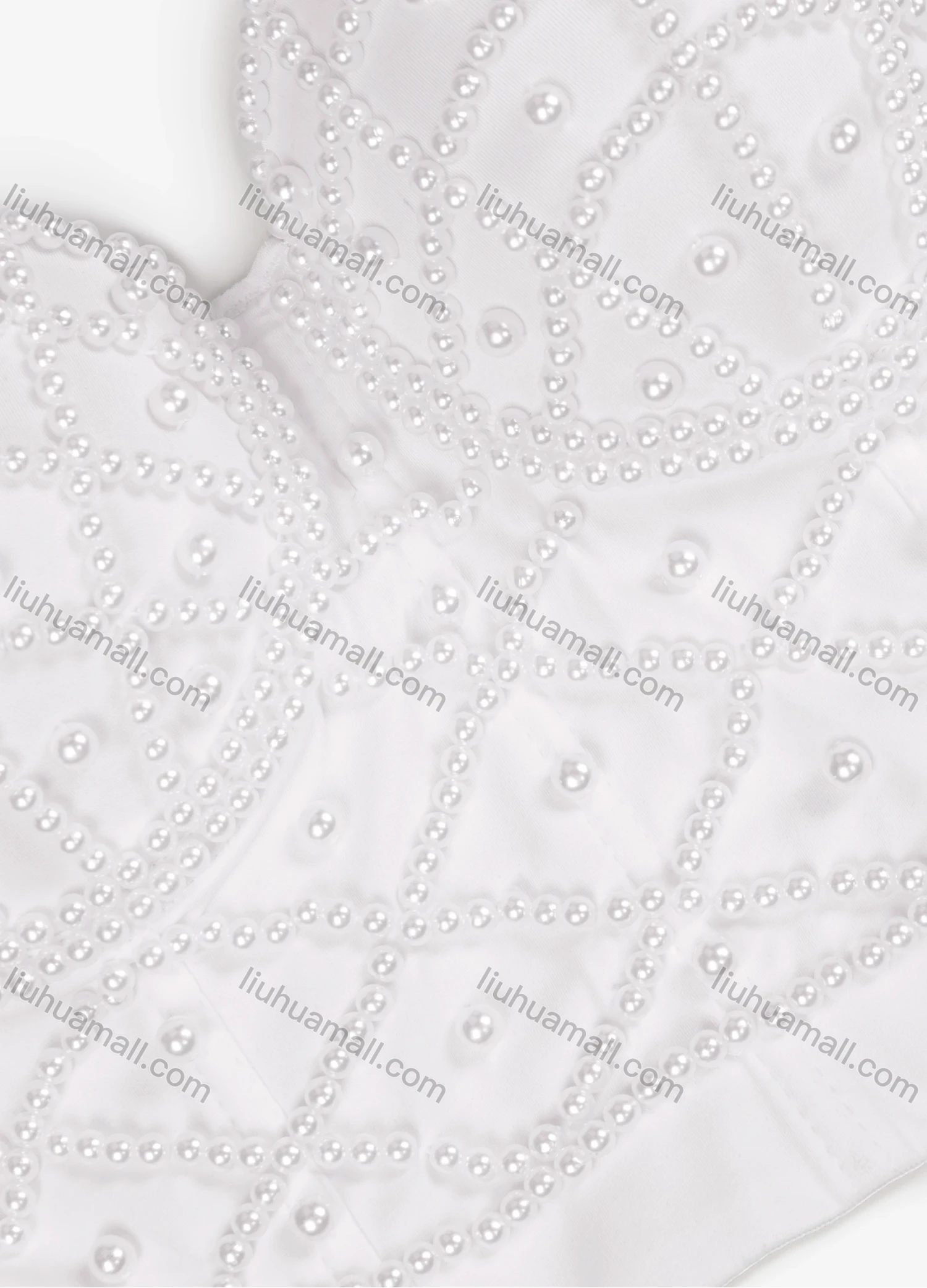 Wholesale Women's Sexy Punk Corset Goth Lace Club Bustier Pearl Decor Push Up Corset Crop Top - Liuhuamall