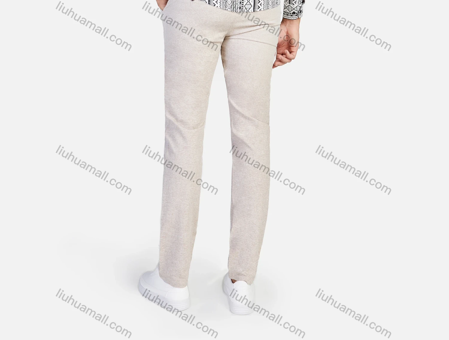 Wholesale Men's Allover Geometric Print Long Sleeve Button Front Slim Fit Shirt - Liuhuamall