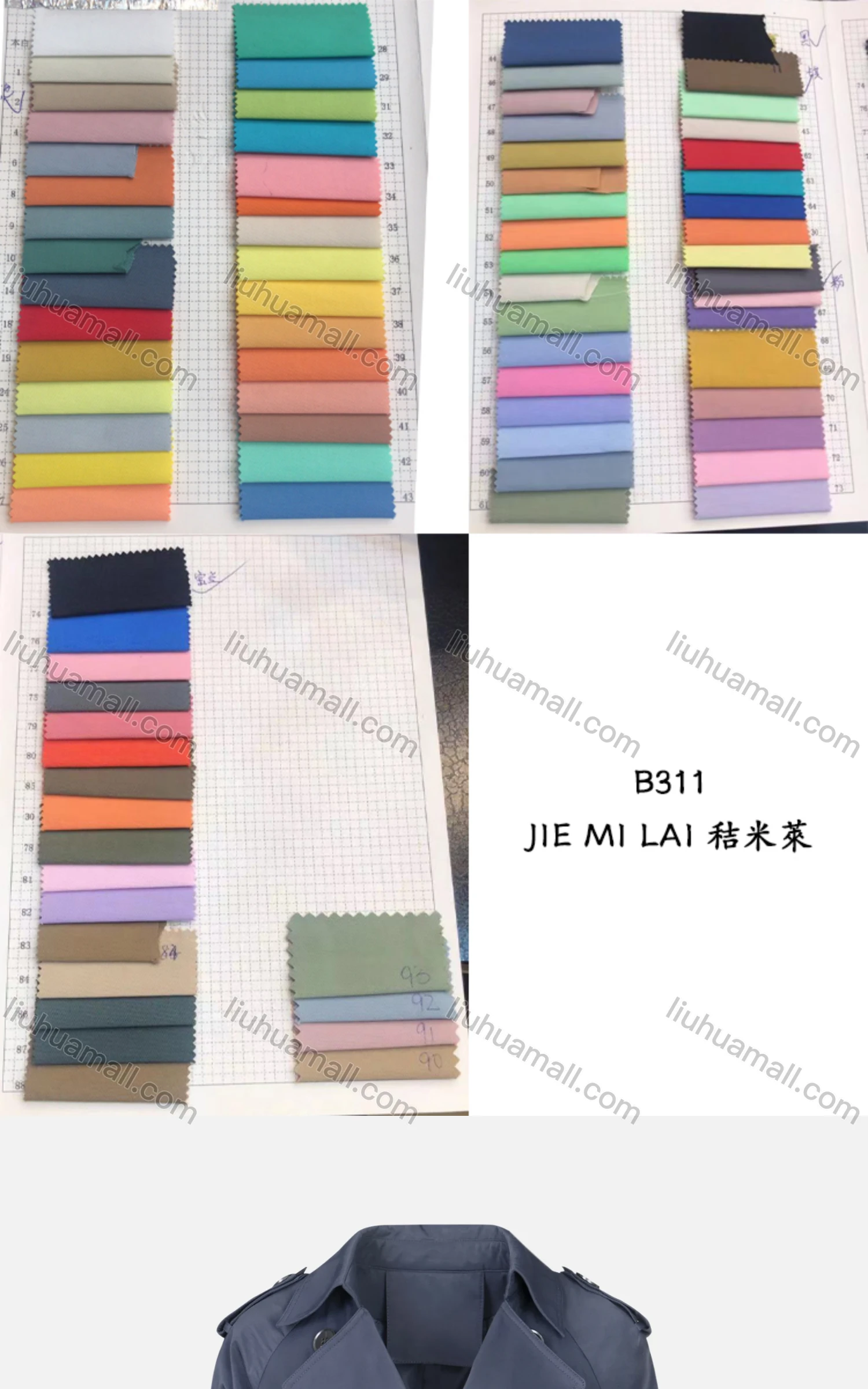 Wholesale Women's Plain Double Breasted Belted Mid Length Trench Coat - Liuhuamall