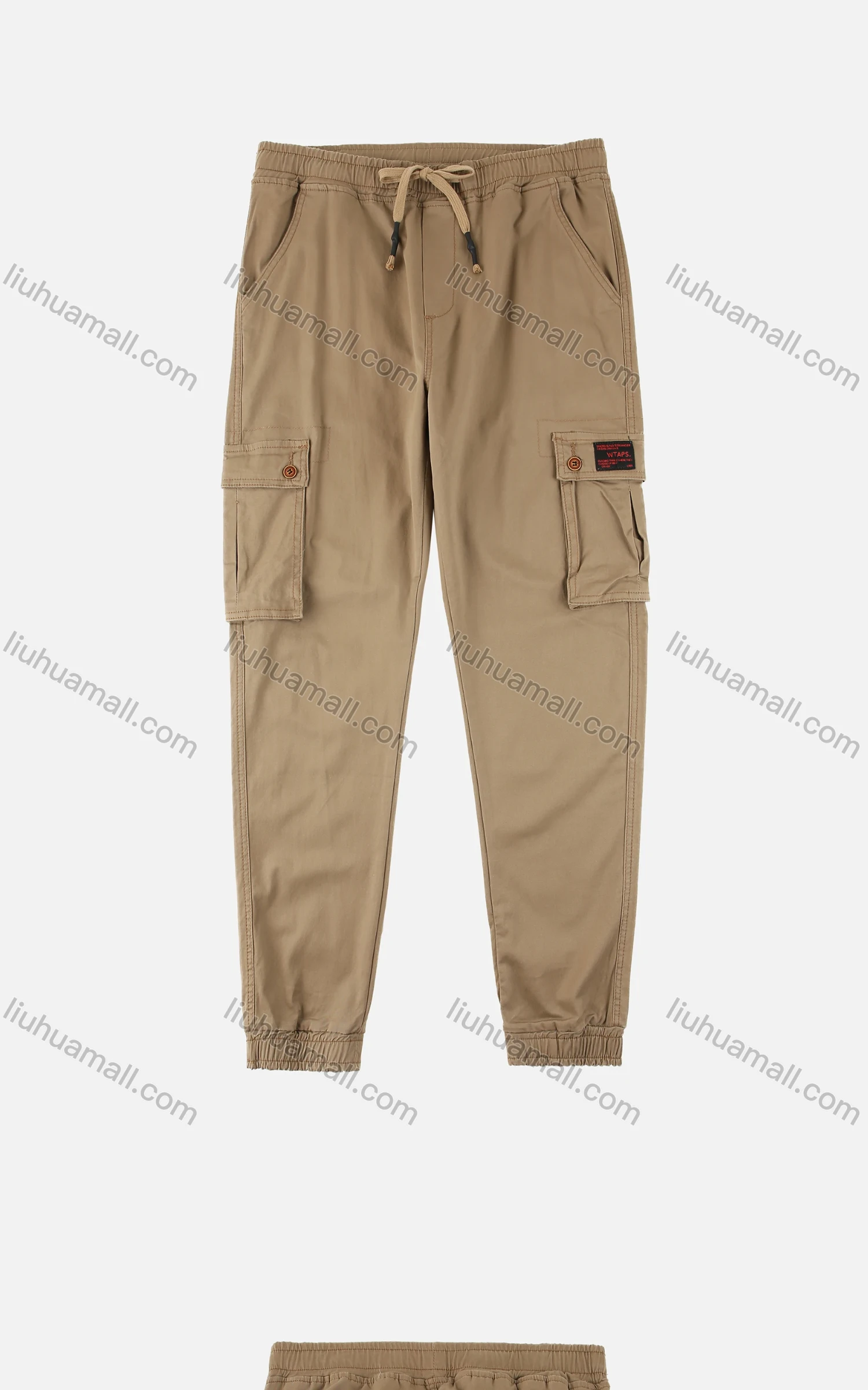 Wholesale Men's Casual Plain Flap Pocket Drawstring Cargo Pant - Liuhuamall
