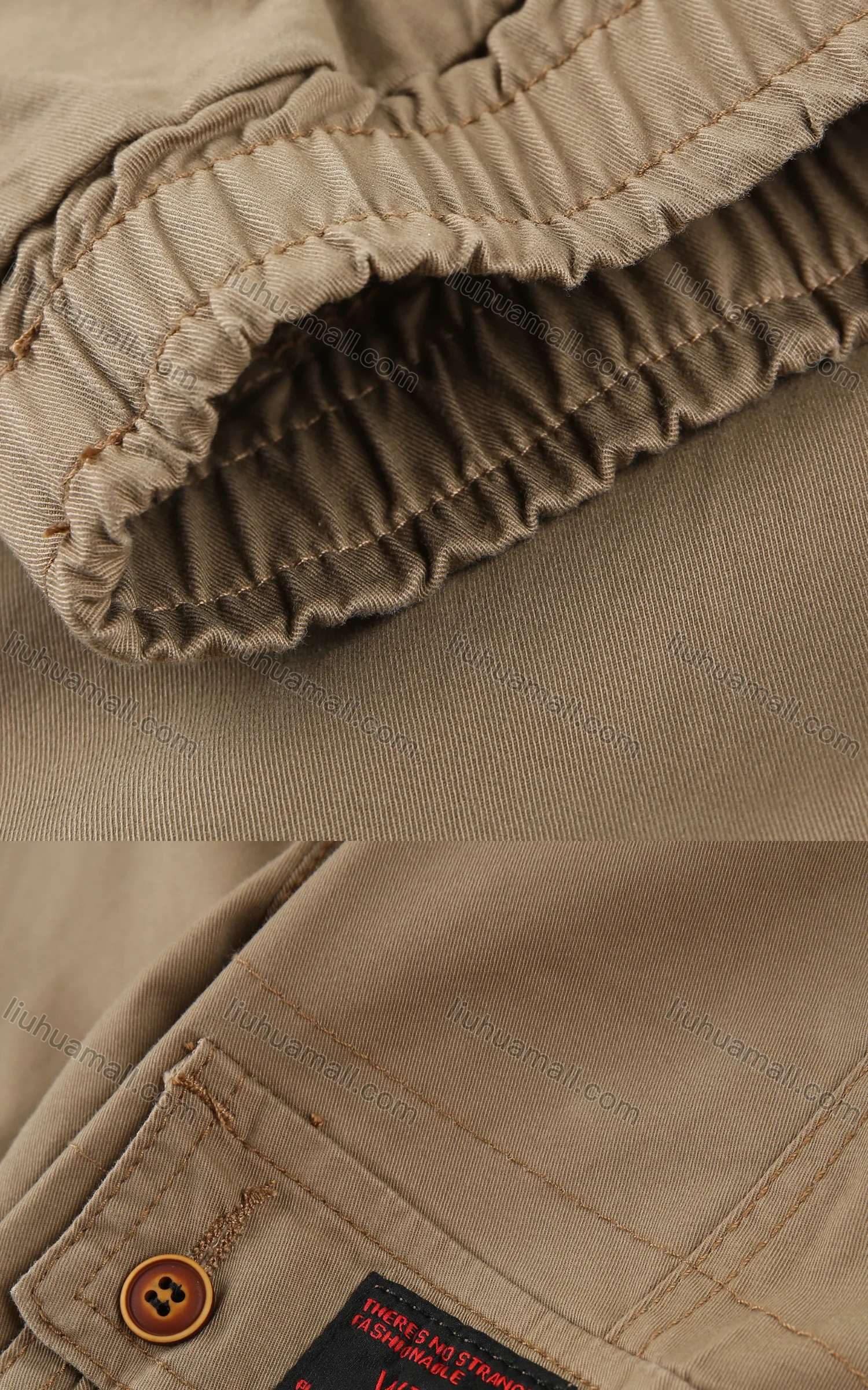 Wholesale Men's Casual Plain Flap Pocket Drawstring Cargo Pant - Liuhuamall