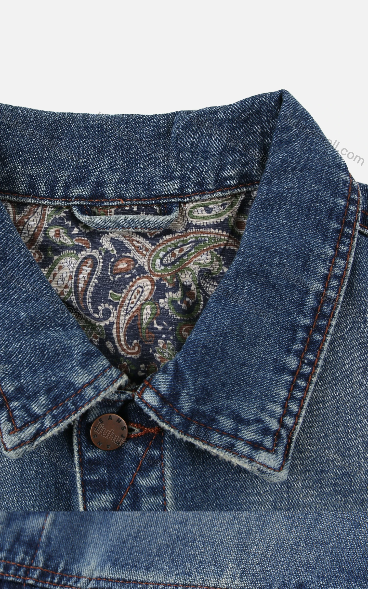 Wholesale Men's Plus Size Outerwear Light Wash Pockets Casual Button Down Denim Vest Jacket - Liuhuamall