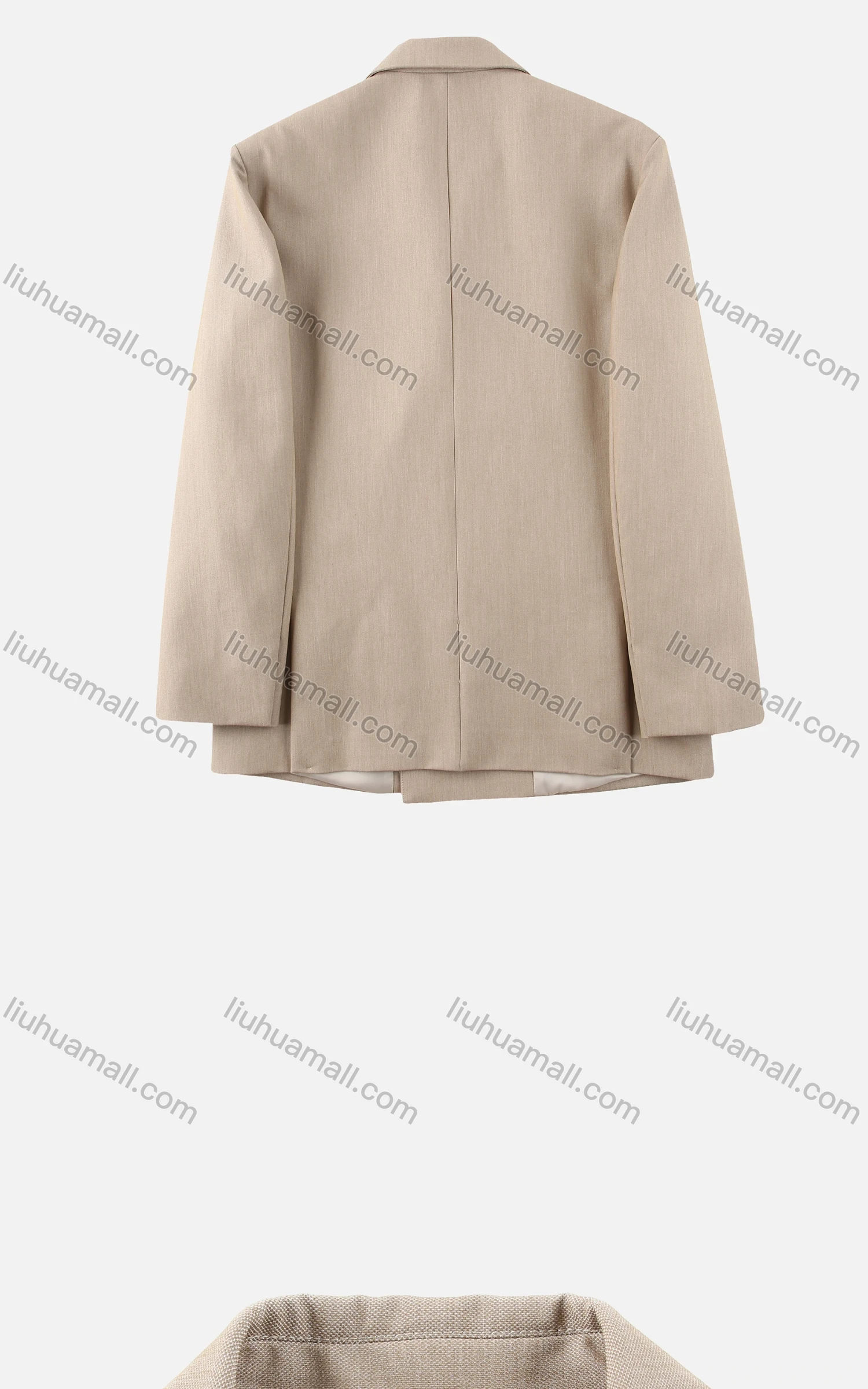 Wholesale Women's Casual Plain Lapel Long Sleeve Hidden Button Duel Pocket Suit Jacket - Liuhuamall