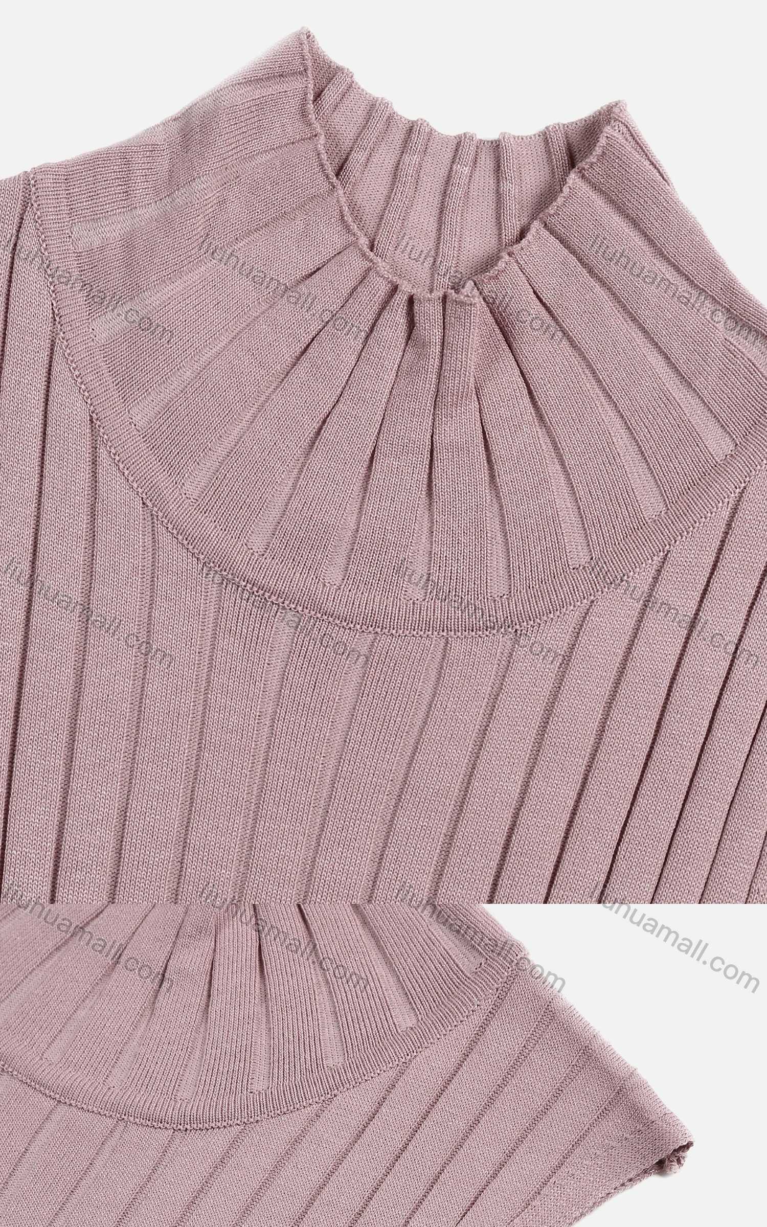 Wholesale Women's Plain High Neck Sleeveless Rib-Knit Mermaid Maxi Dress - Liuhuamall