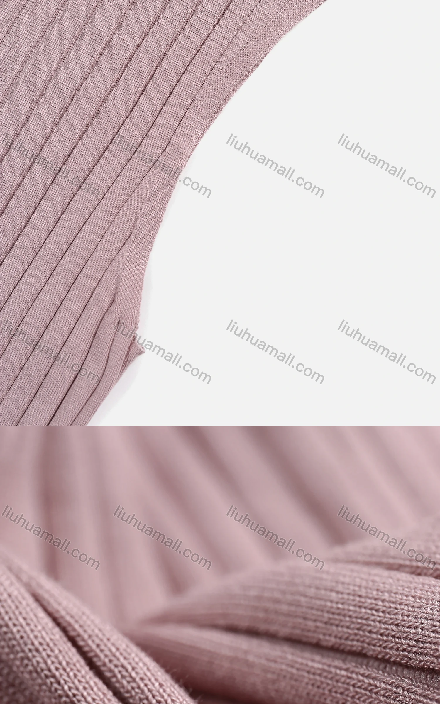 Wholesale Women's Plain High Neck Sleeveless Rib-Knit Mermaid Maxi Dress - Liuhuamall