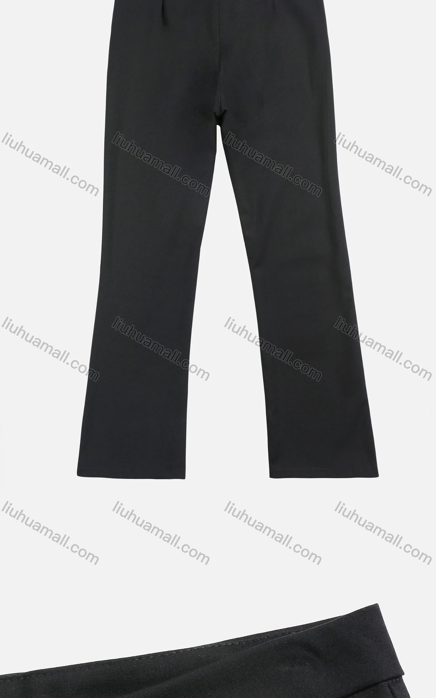 Wholesale Women's Casual Plain Button Closure High Waist Slim Fit Flared Pants - Liuhuamall