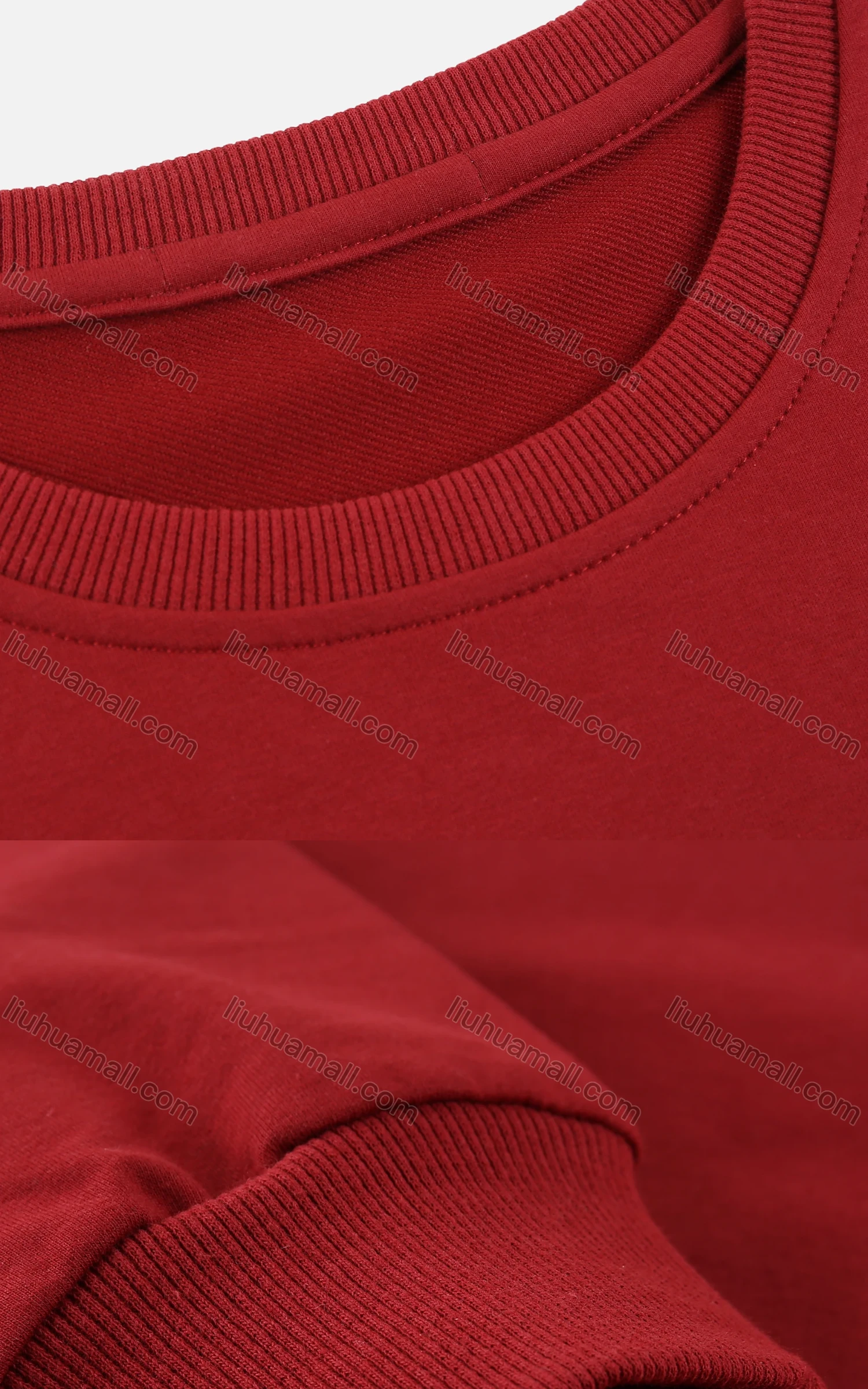 Wholesale Men's Autumn Oversized Plain Round Neck Long Sleeve Sweatshirt - Liuhuamall