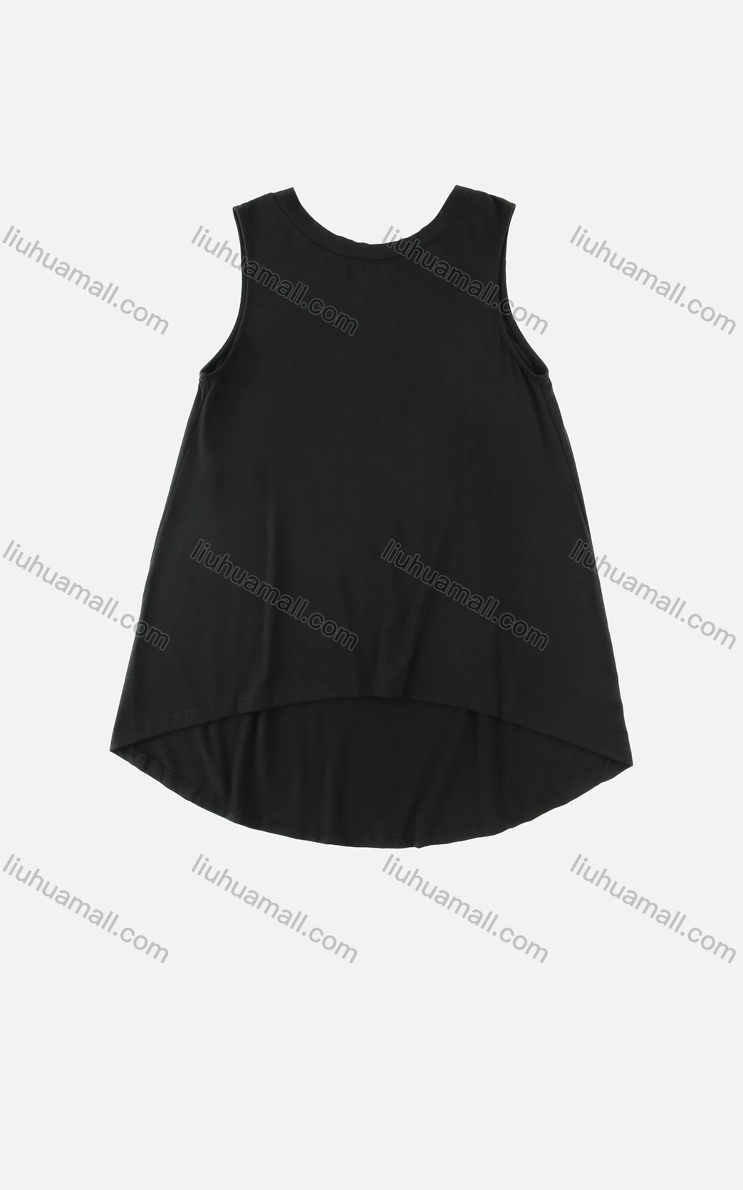 Wholesale Women's Summer Round Neck High Low Hem Plain Casual Tank Top - Liuhuamall
