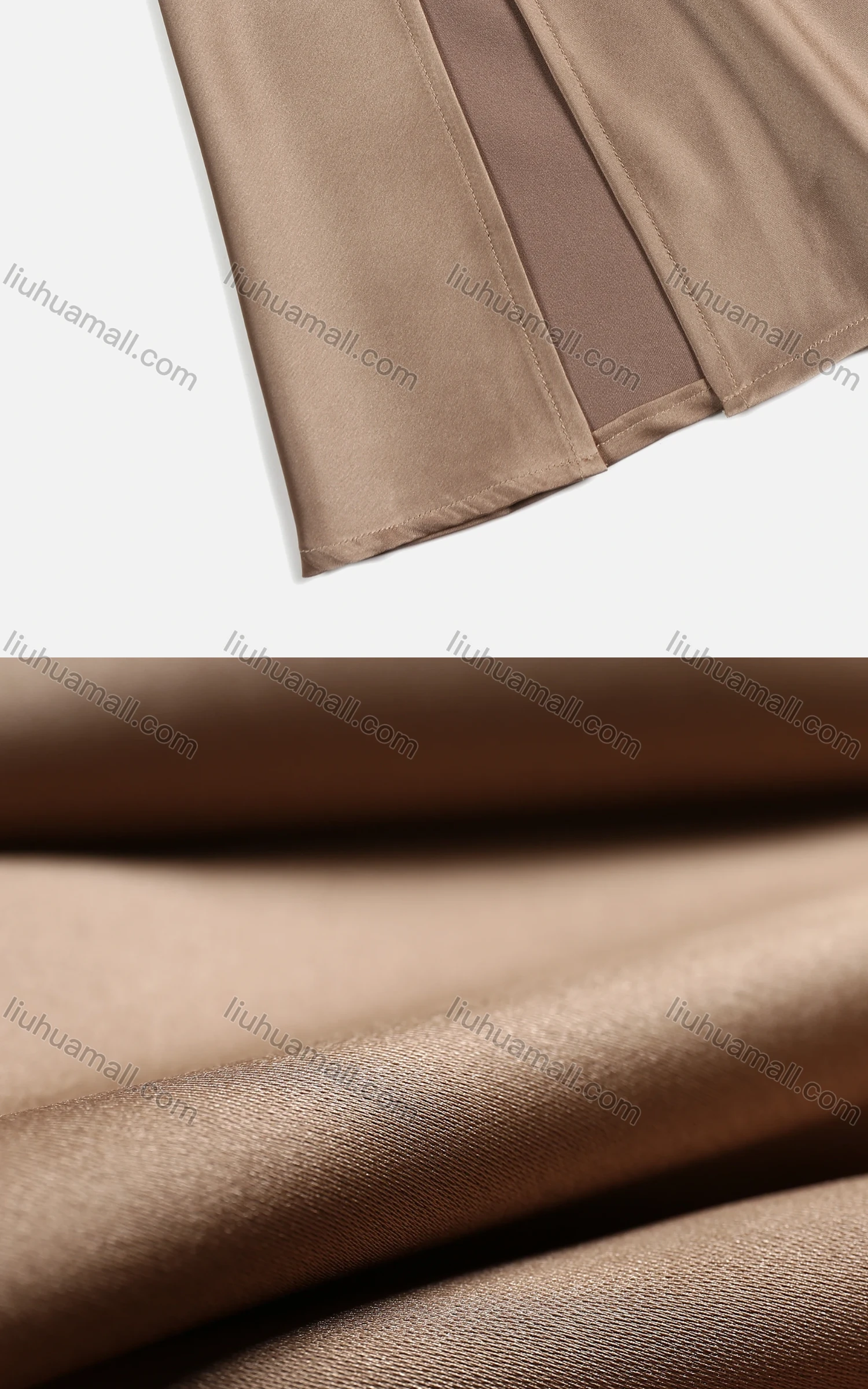 Wholesale Women's Summer Elegant Plain Satin Split Hem Maxi Cami Dress - Liuhuamall