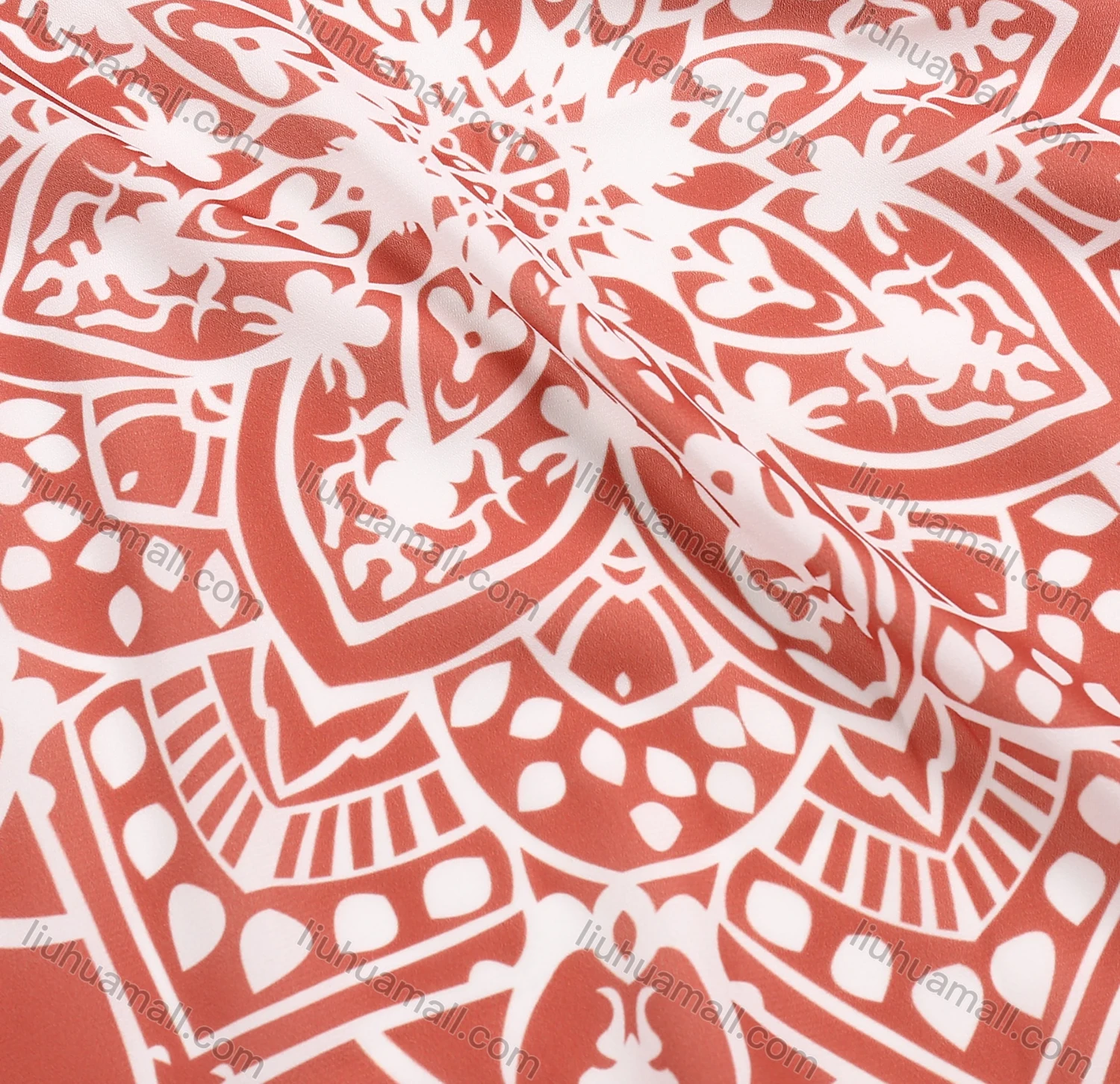 Wholesale Women's Vintage Print Open Front Fringe Trim Cover Up Cardigan - Liuhuamall