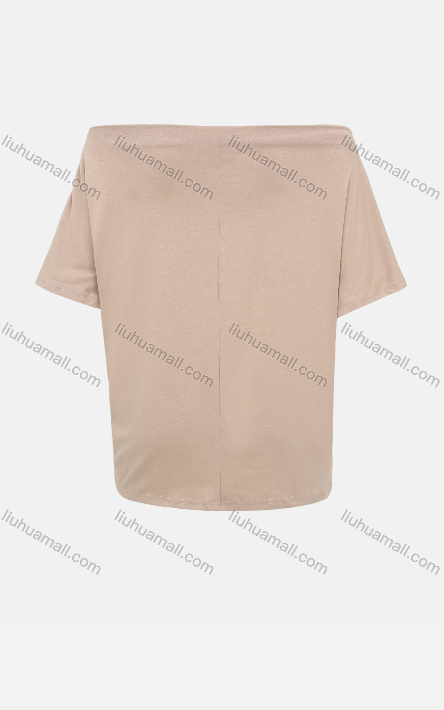 Wholesale Women's Summer Off Shoulder Ruched Tie Plain Ruched Casual Blouse - Liuhuamall