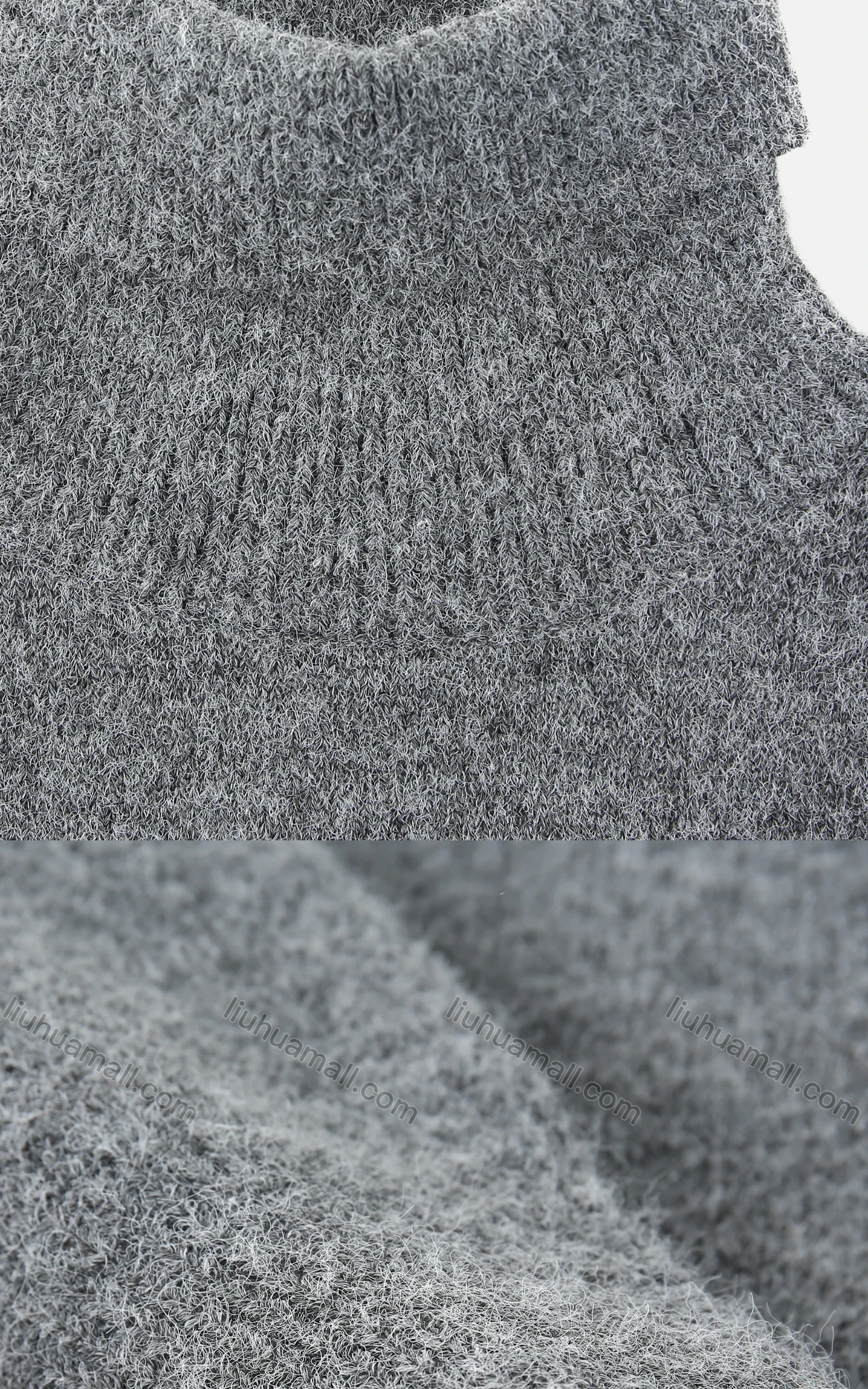 Wholesale Men's Casual Plain High Neck Drop Shoulder Long Sleeve Turtleneck Knit Sweater - Liuhuamall