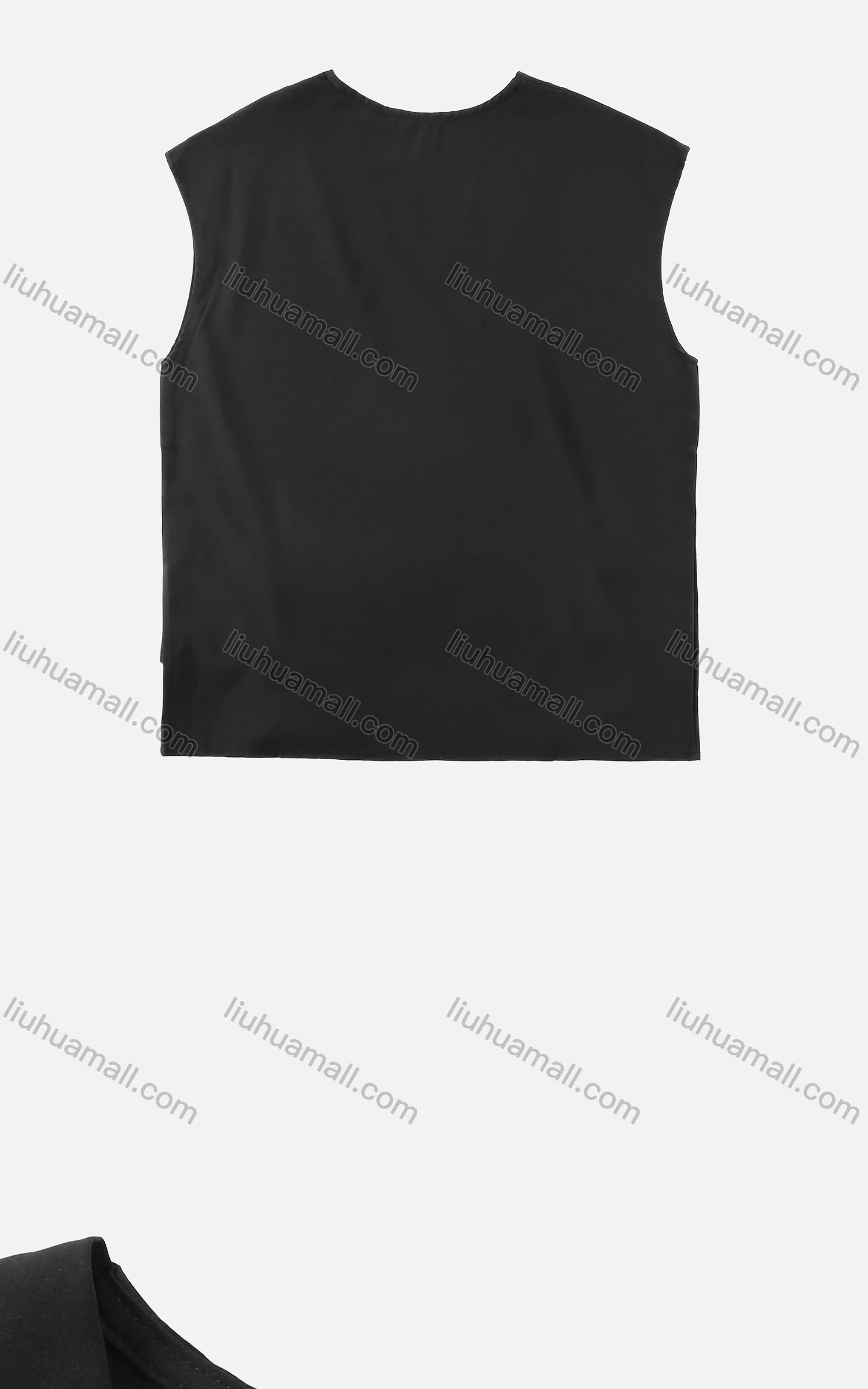 Wholesale Women's Plain V Neck Warp Sleeveless Lace Up Casual Top - Liuhuamall