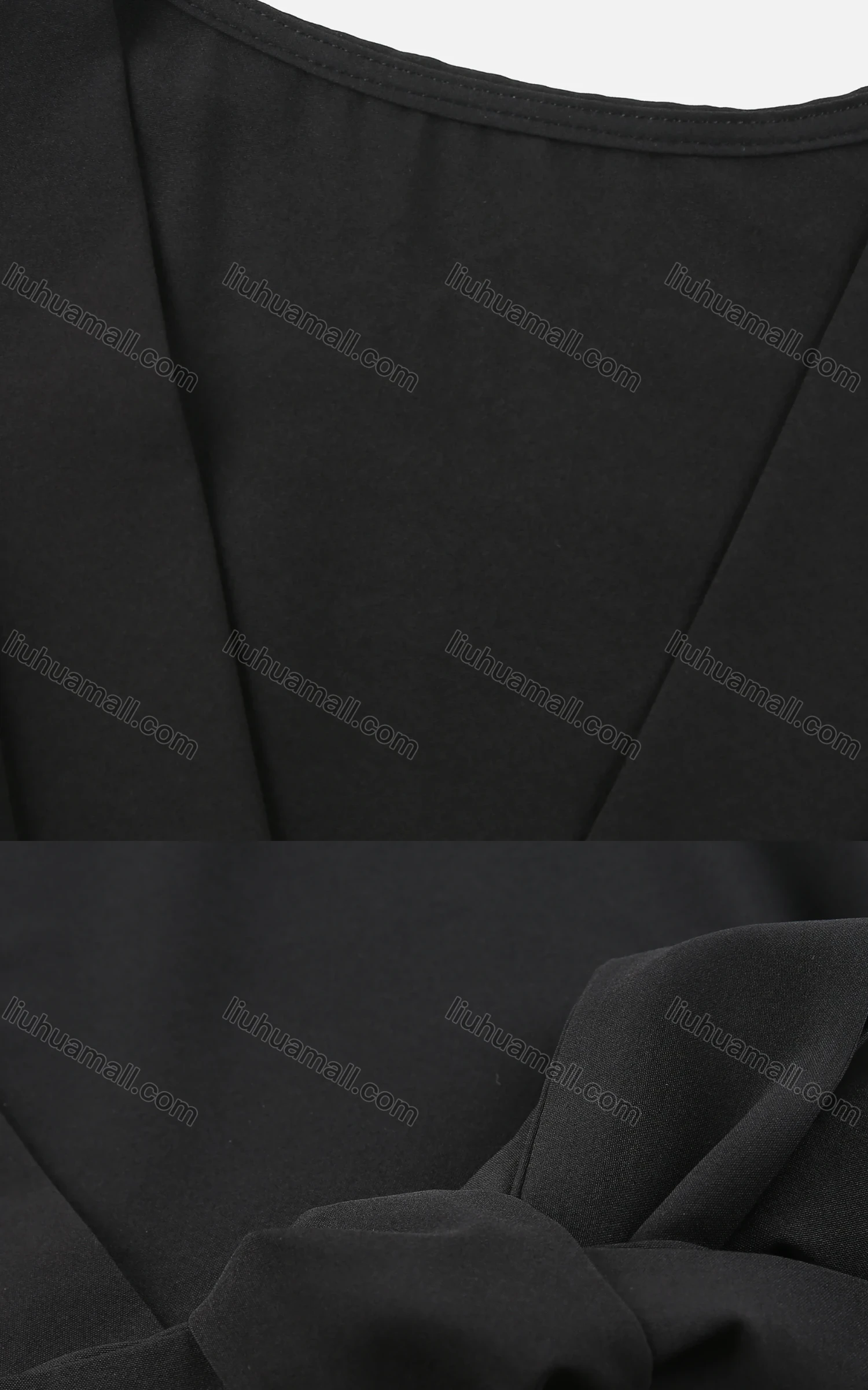 Wholesale Women's Plain V Neck Warp Sleeveless Lace Up Casual Top - Liuhuamall