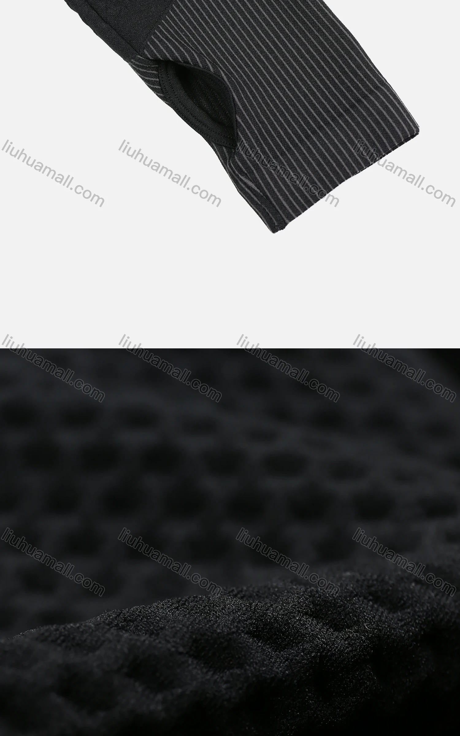 Wholesale Women's Casual Stand Collar Plain Splicing Striped Zipper Long Sleeve Knit Gym Crop Jacket - Liuhuamall