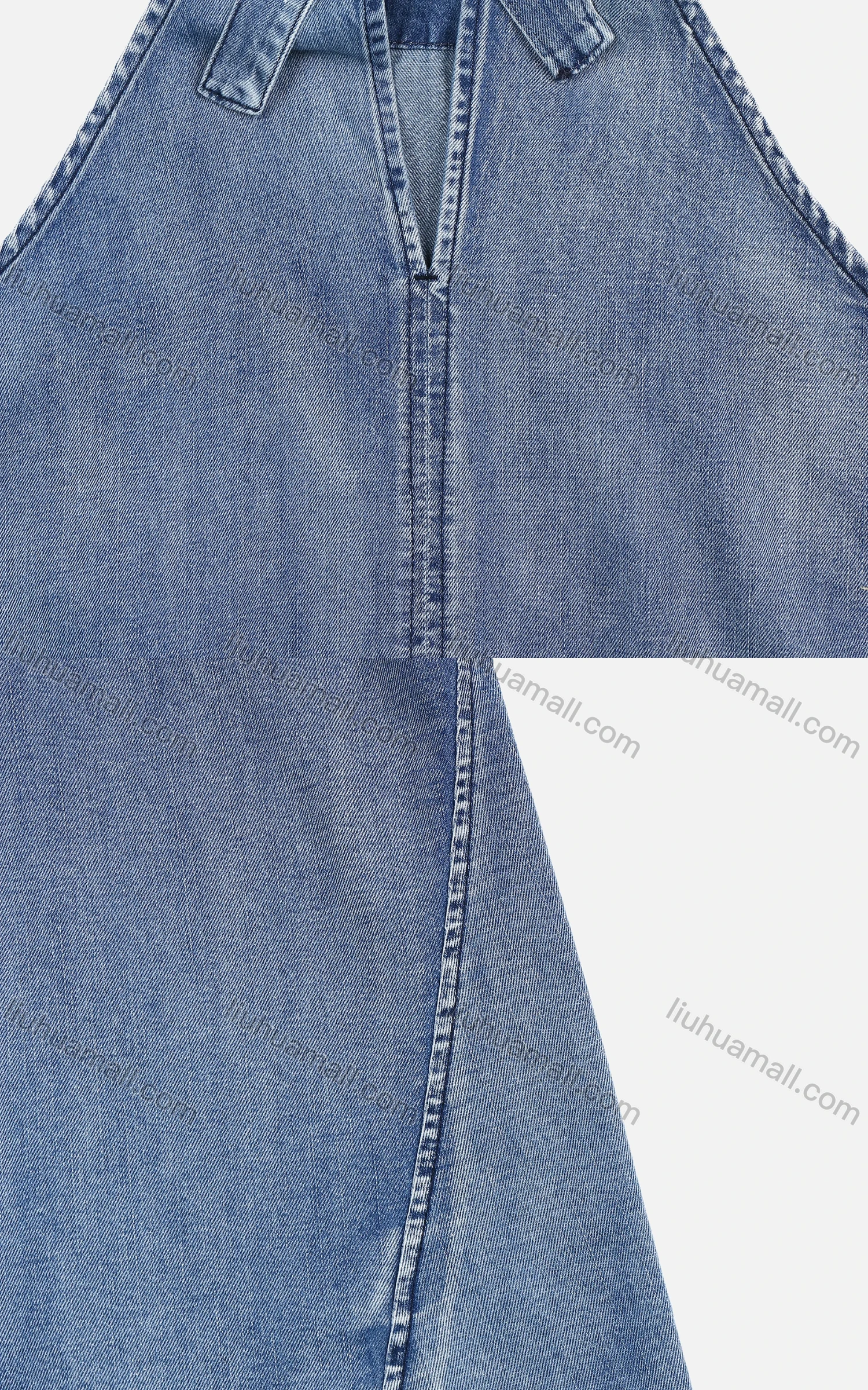 Wholesale Women's Denim Sleeveless Lace Up Plain Distressed Casual Halter Top - Liuhuamall