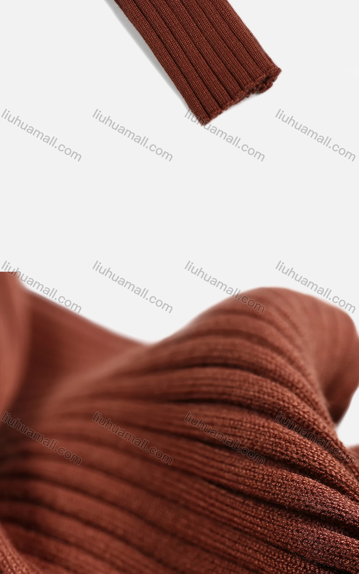 Wholesale Women's Rib-Knit Plain V Neck Long Sleeve Slim Fit Maxi Dress - Liuhuamall