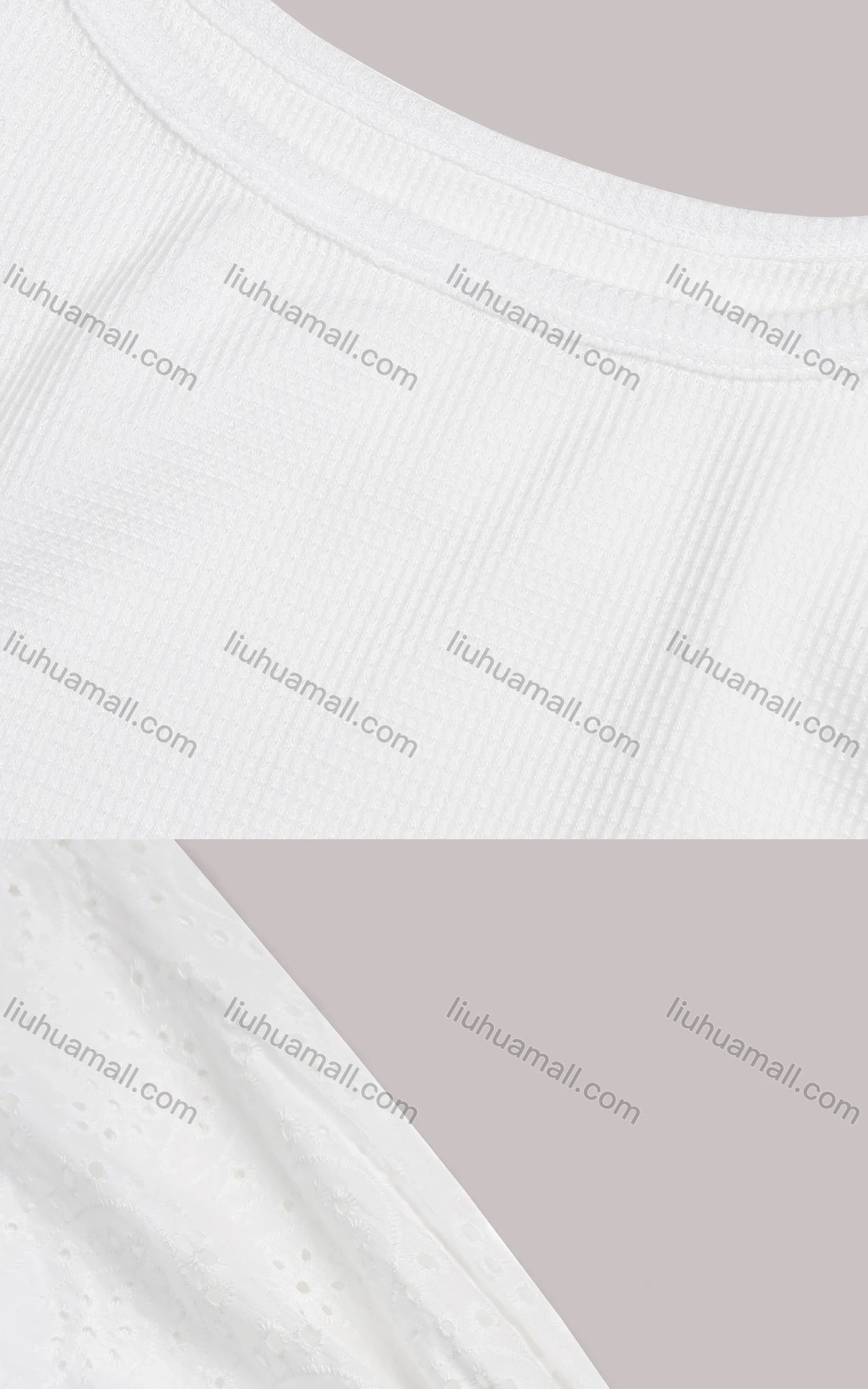 Wholesale Women's Casual Crew Neck Elastic Cuff Eyelet Embroidered Long Sleeve Knit Blouse - Liuhuamall