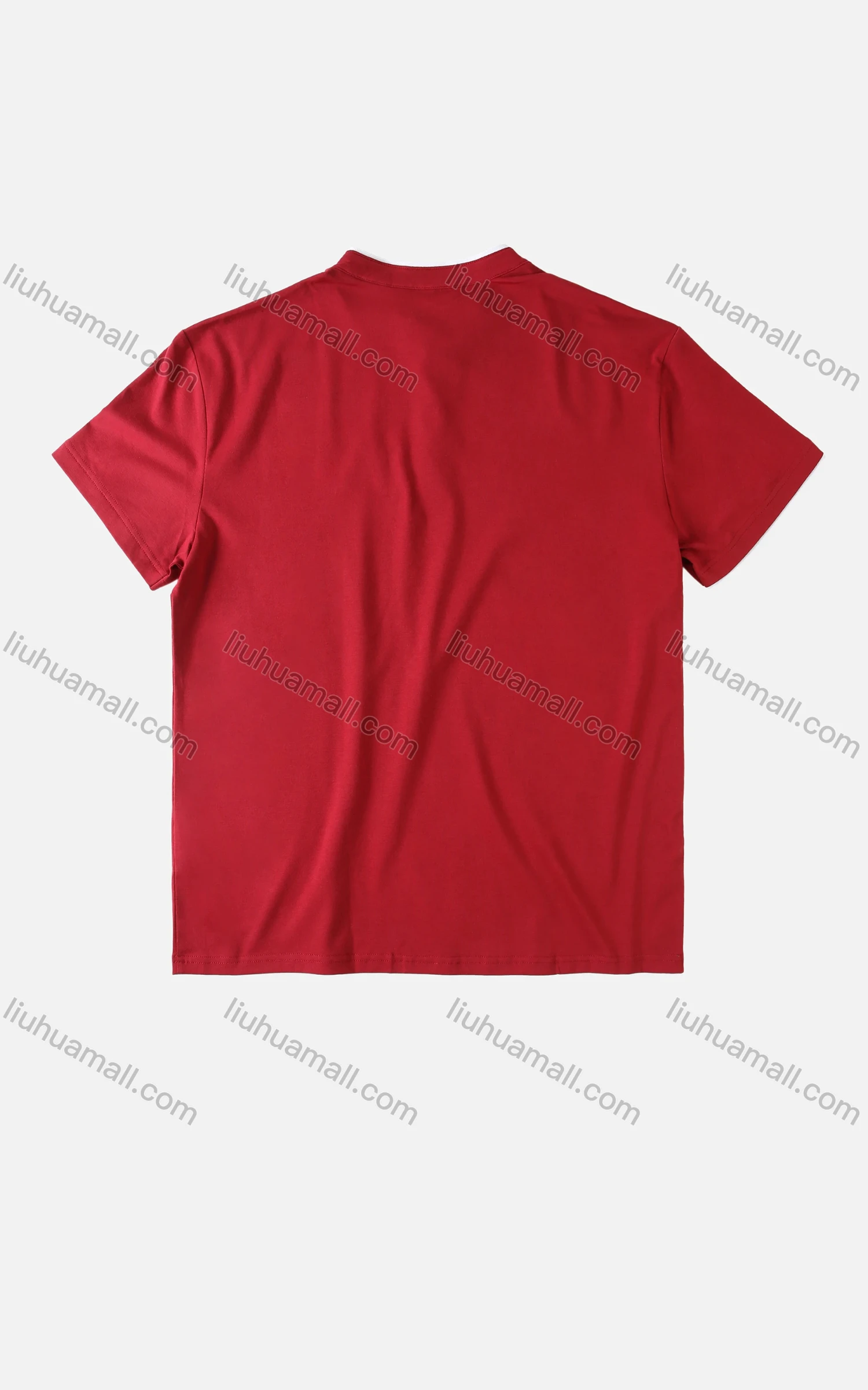 Wholesale Men's Plain Button Front Short Sleeve Henry Shirt - Liuhuamall