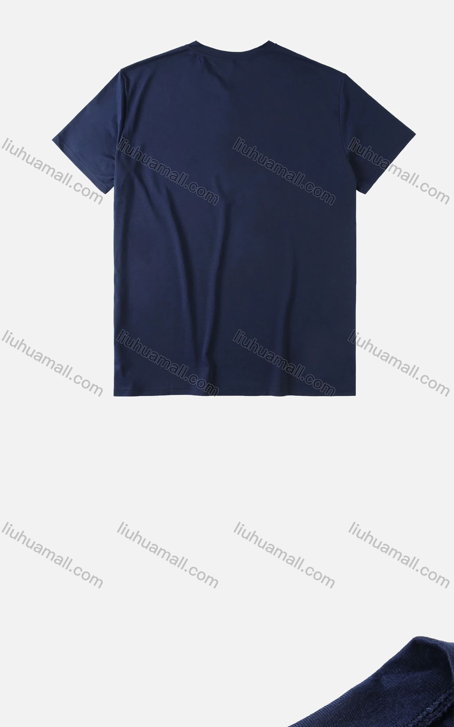 Wholesale Men's Plain Round Neck Button Front Short Sleeve Henry Shirt - Liuhuamall