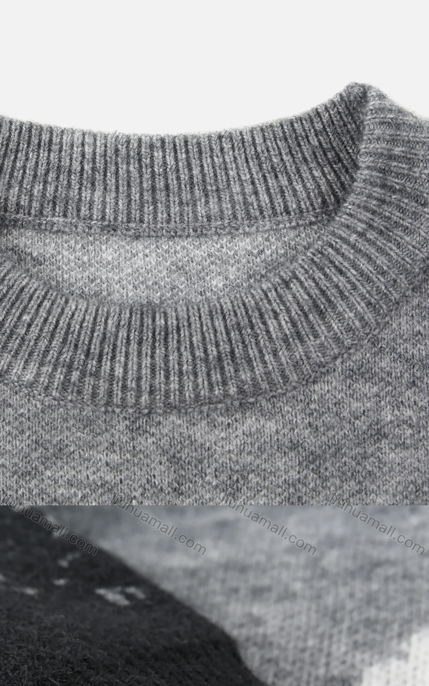 Wholesale Men's Landscape Pattern Round Neck Long Sleeve Thermal Sweater - Liuhuamall